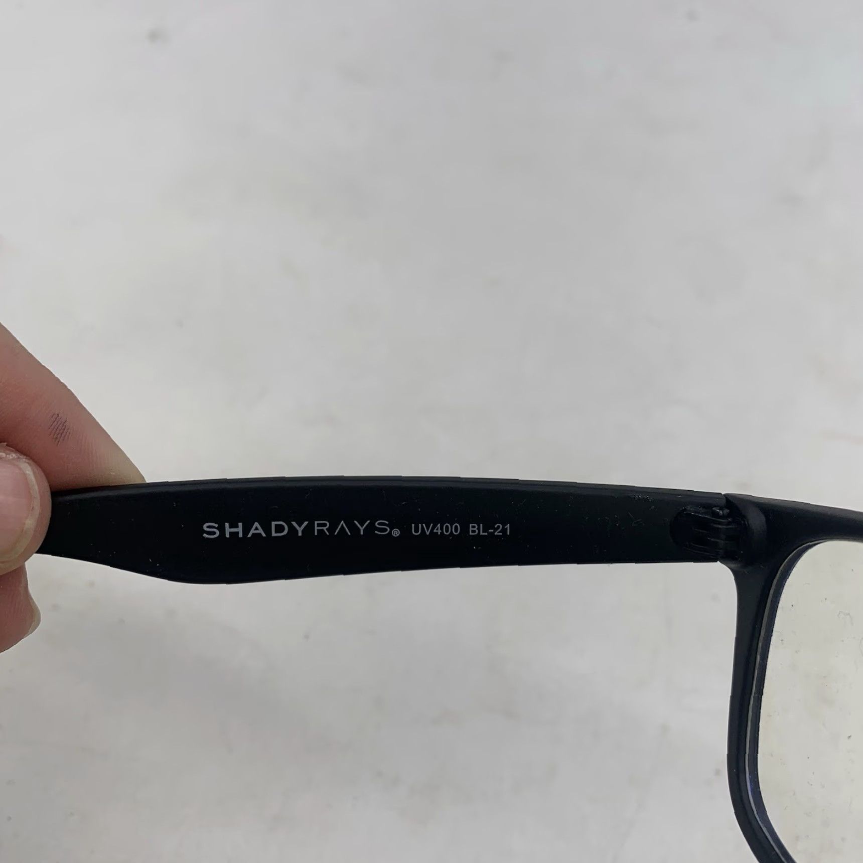 Vintage Shady Rays Blue Light Blockers Classic Black Timber Glasses Unisex One Size Sunglasses UV400 Glass Lens Lightly Tinted/Smoked Black Frame Men Size ONE SIZE - 5 Thumbnail
