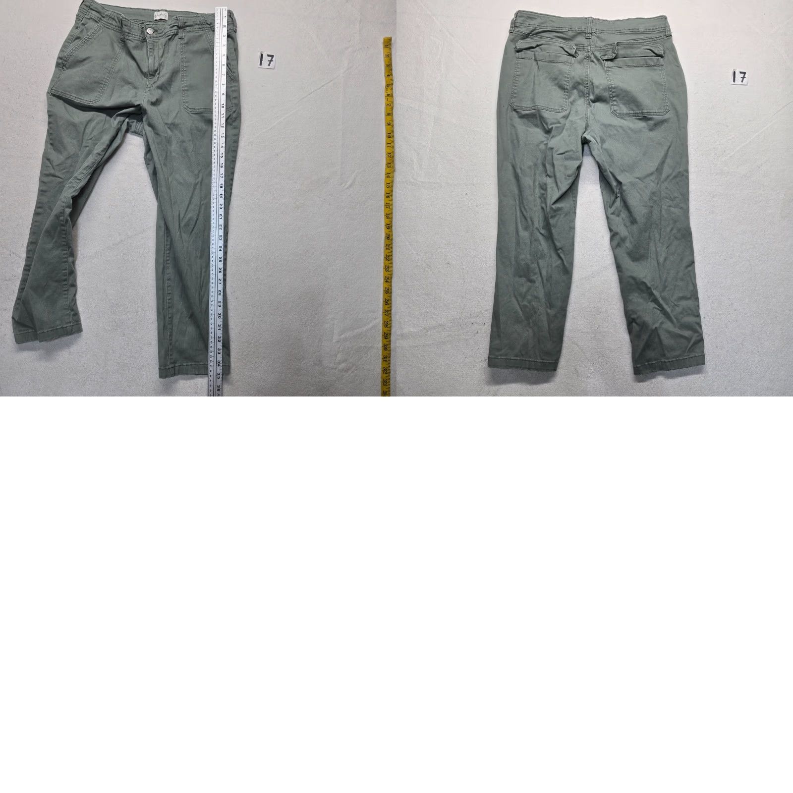 Vintage Wonderfly Pants Adult Women's Size 14P Green Cargo Baggy Solid Polyester Womens Size 36" / US 14 / IT 50 - 8 Thumbnail