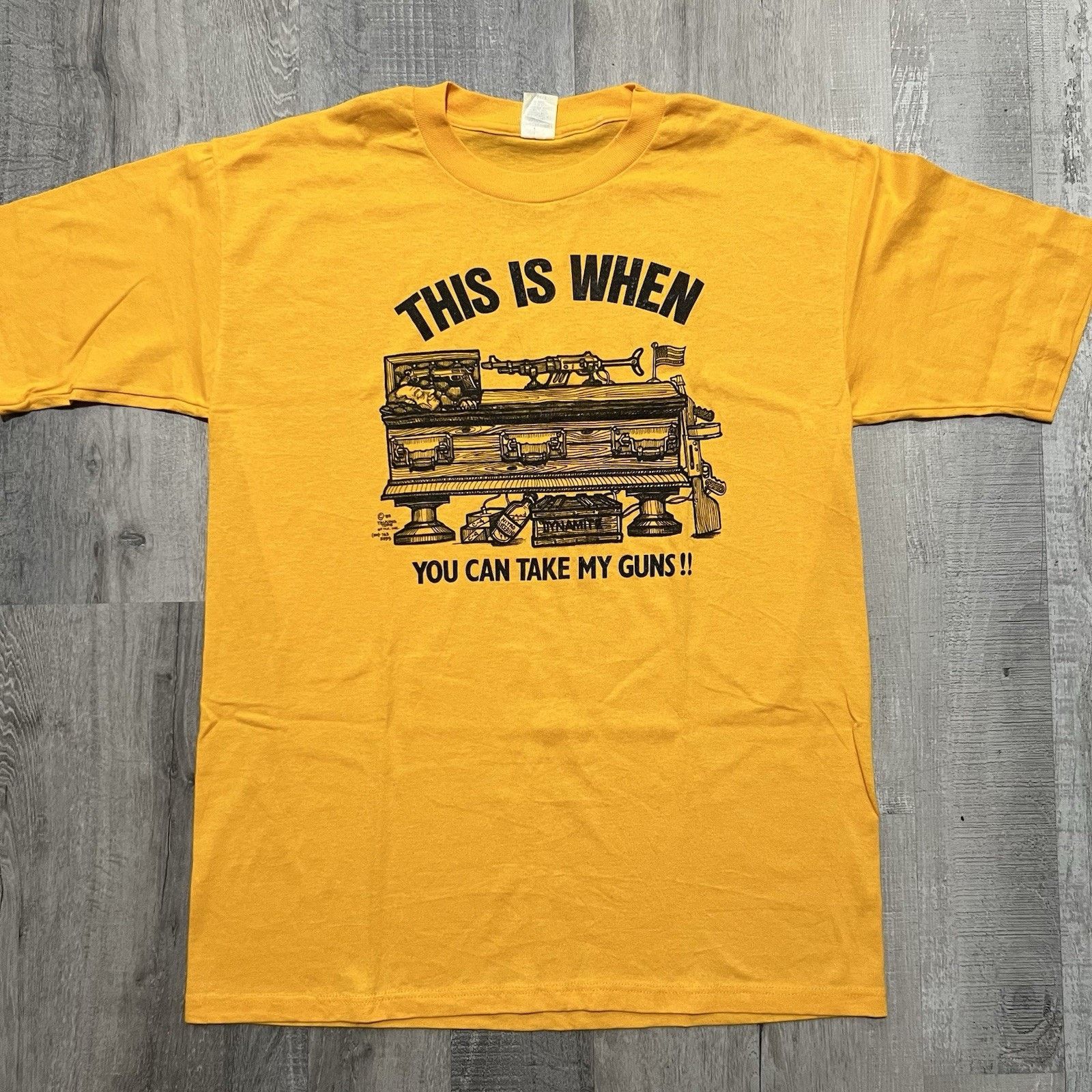Vintage VTG This Is When You Can Take My Guns Bear Arms USA T Shirt Size US XL / EU 56 / 4 - 1 Thumbnail