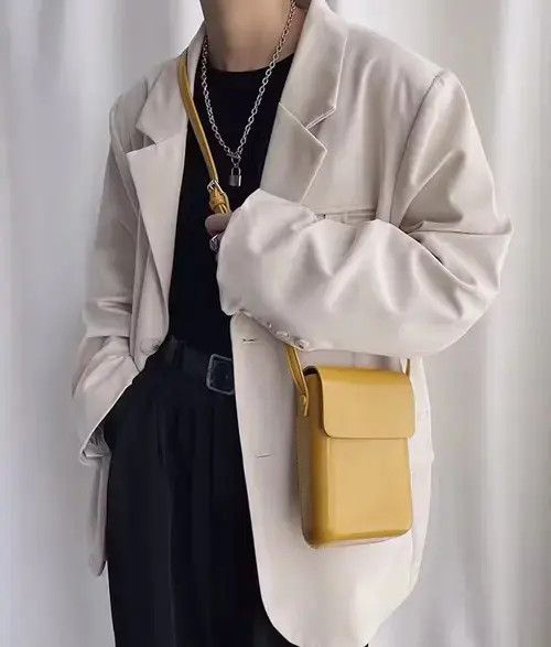 Japanese Brand × Vintage 2022 Korean fashion yellow retro square crossbody bag Size ONE SIZE - 2 Thumbnail