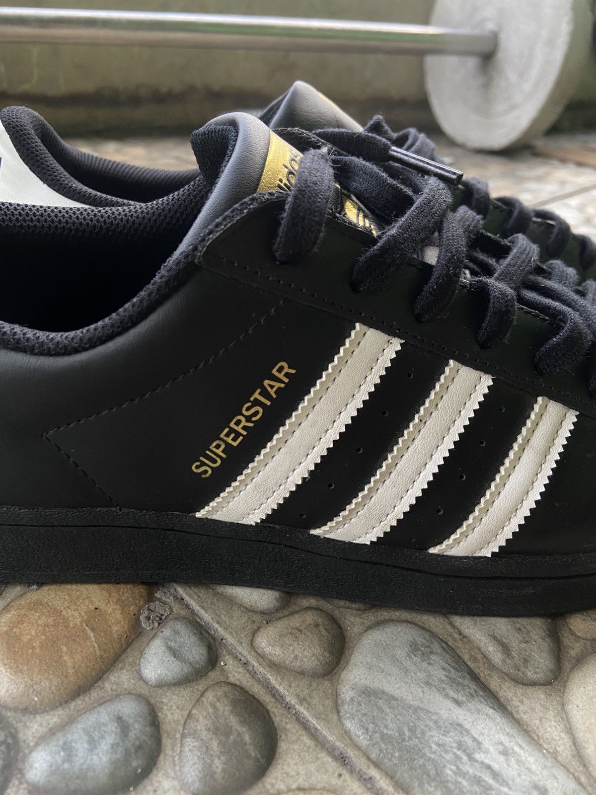 Adidas Adidas Superstar Sneakers Gold Black And White Size US 11.5 / EU 44-45 - 3 Thumbnail