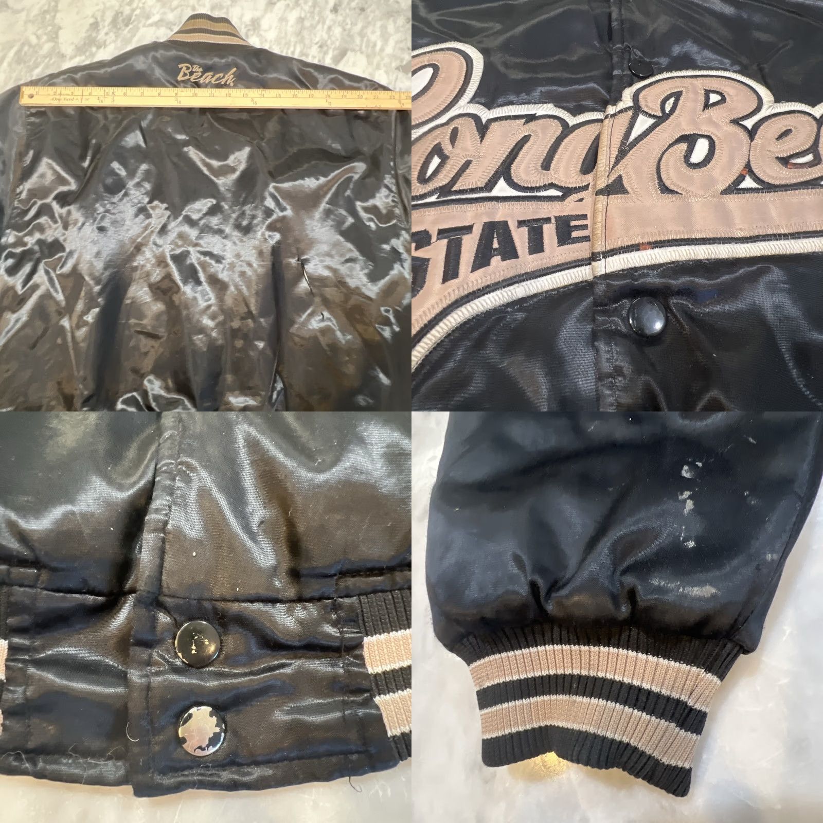Vintage VINTAGE Colosseum CSU Long Beach State Varsity Jacket Medium Black Script Size US M / EU 48-50 / 2 - 8 Thumbnail