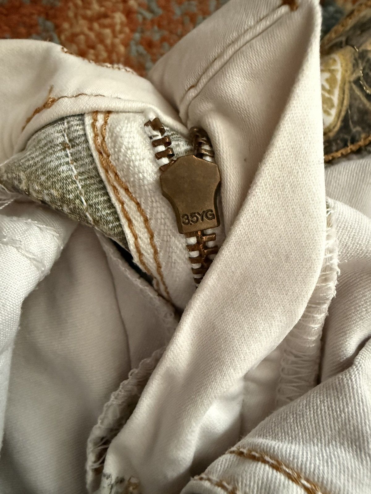 Just Cavalli Archive Just Cavalli Gold Royalty Print Cross Vintage Pants Size 31" - 17 Thumbnail