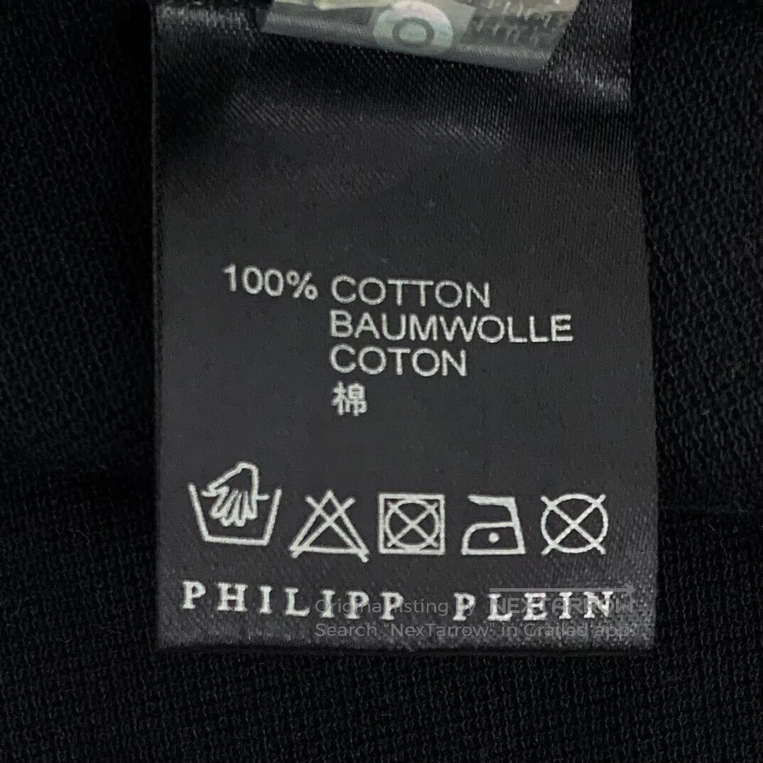 Philipp Plein Philipp Plein Black cotton short-sleeved polo shirt with m Size US L / EU 52-54 / 3 - 8 Thumbnail