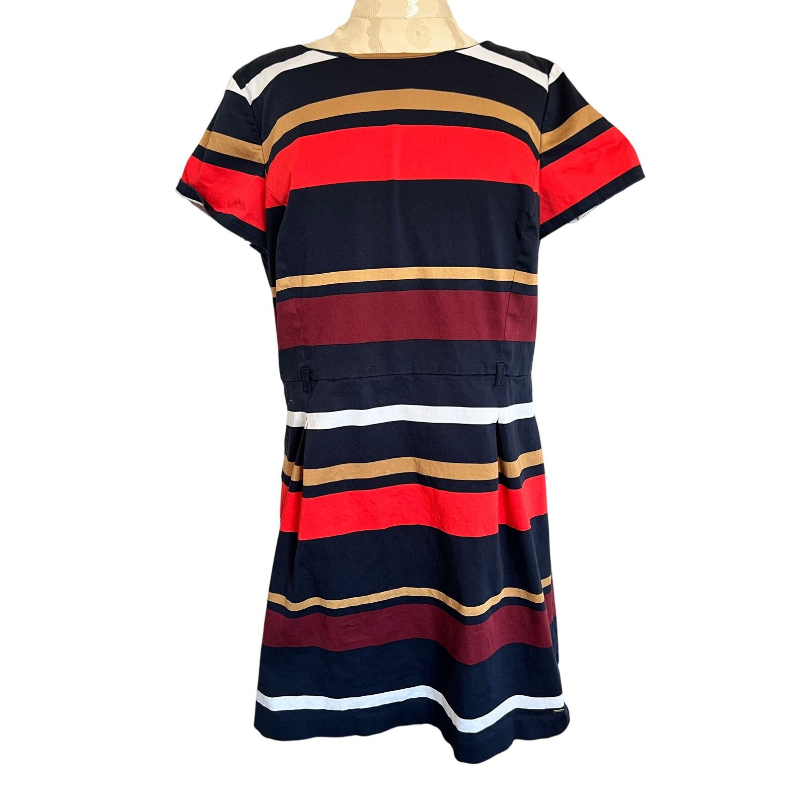 Tommy Hilfiger Tommy Hilfiger Short Sleeve Striped Midi Dress Size 14 Size XL / US 12-14 / IT 48-50 - 1 Thumbnail