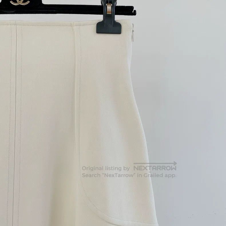Hermes Hermes Beige pleated skirt Size 24" / US 00 / IT 34 - 3 Thumbnail