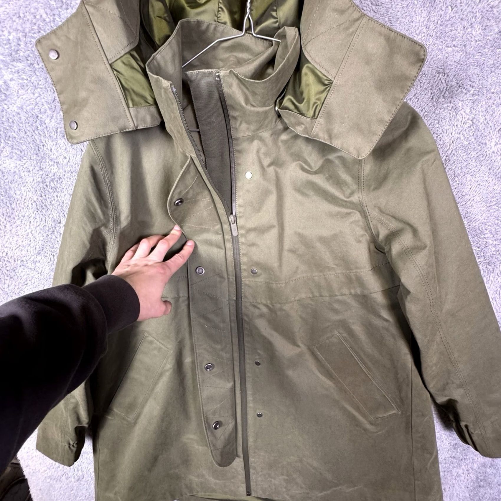 Lululemon Lululemon Jacket Womens 6 Rain Shaker Trench FATG Fatigue Waterproof Full Zip Green Size M / US 6-8 / IT 42-44 - 7 Thumbnail