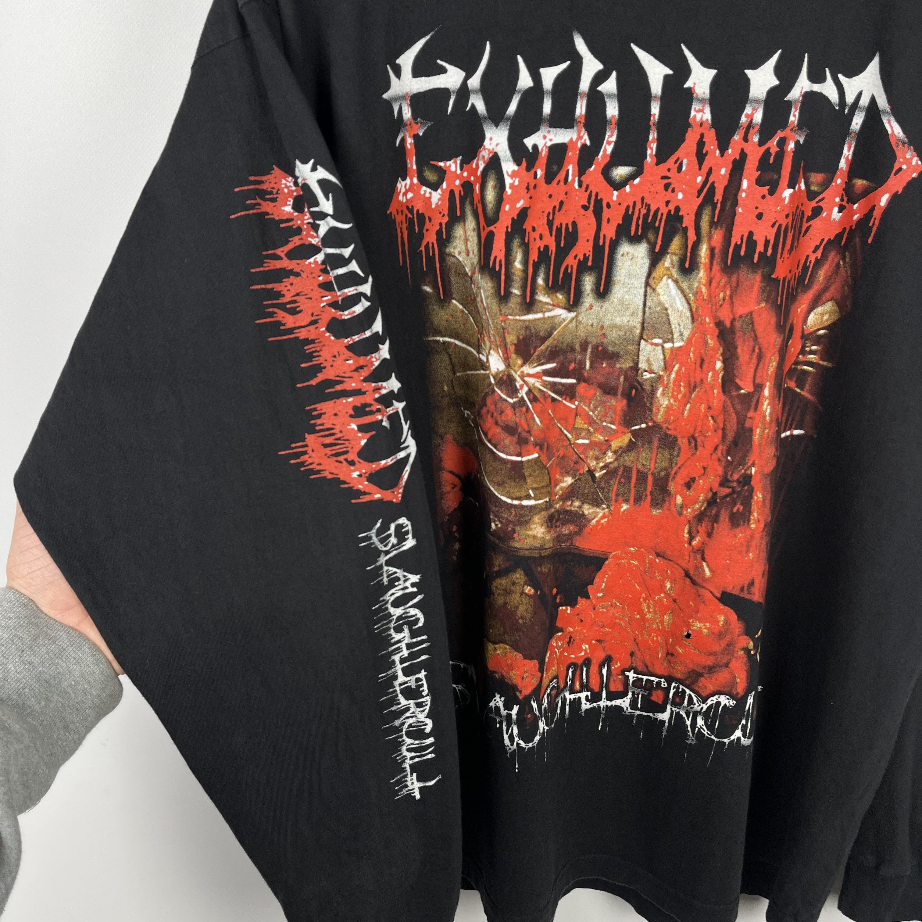 Band Tees Vintage Exhumed Rare Gore Metal Long Sleeve T Shirt 90’s Size US XL / EU 56 / 4 - 8 Thumbnail