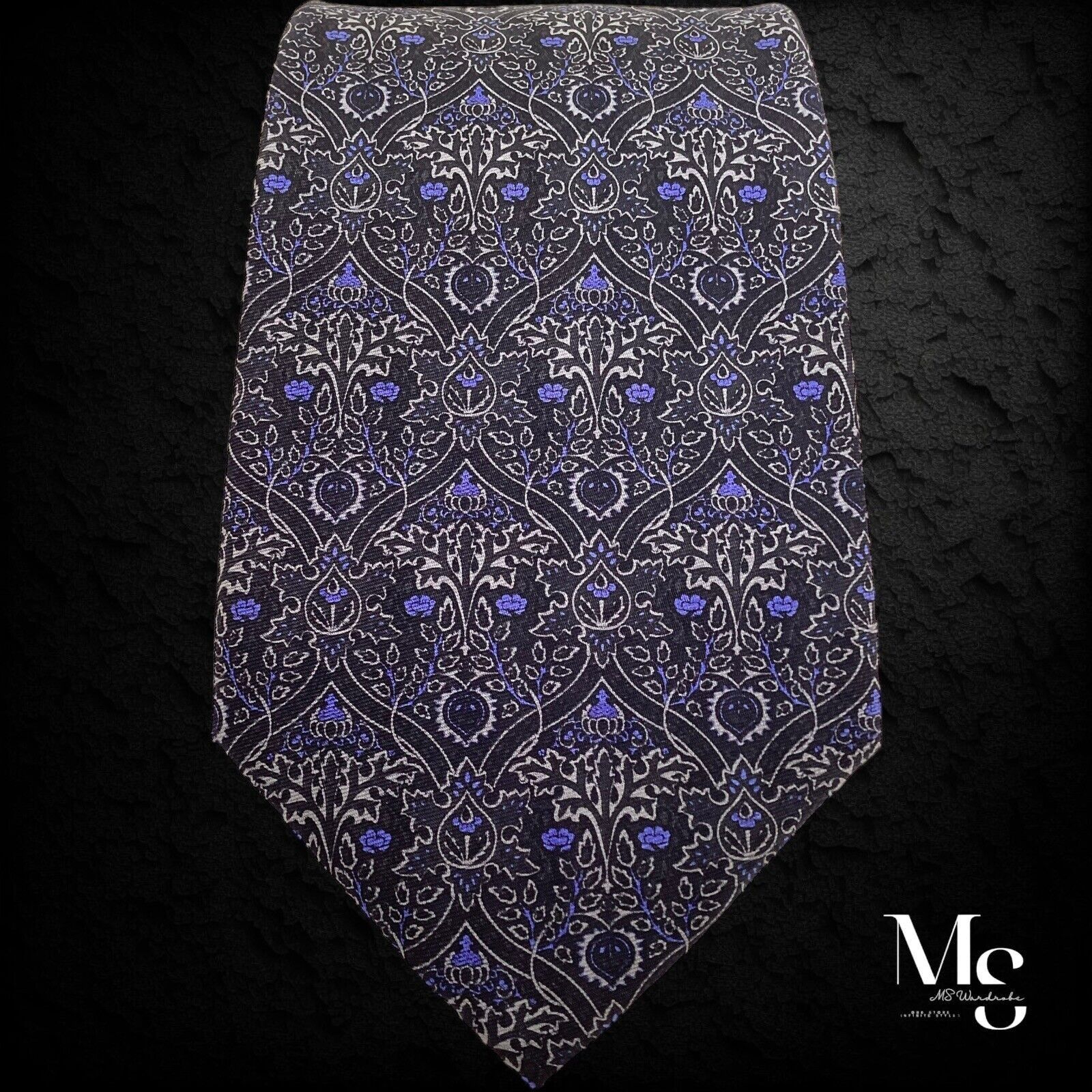 Other THE METROPOLITAN MUSEUM OF ART Black Gray Baroque Silk Tie Size ONE SIZE - 5 Thumbnail