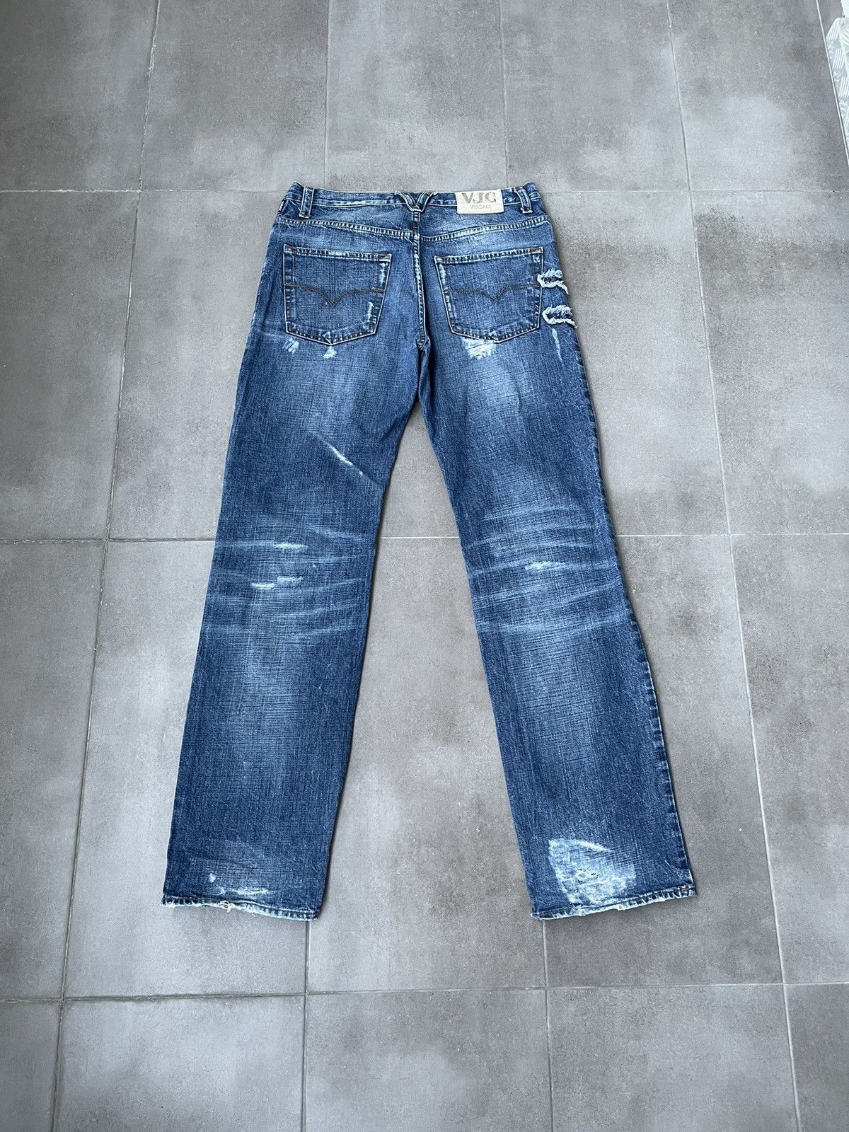 Versace Versace Jeans Couture Distressed Light Indigo Denim Pants Size US 32 / EU 48 - 12 Thumbnail