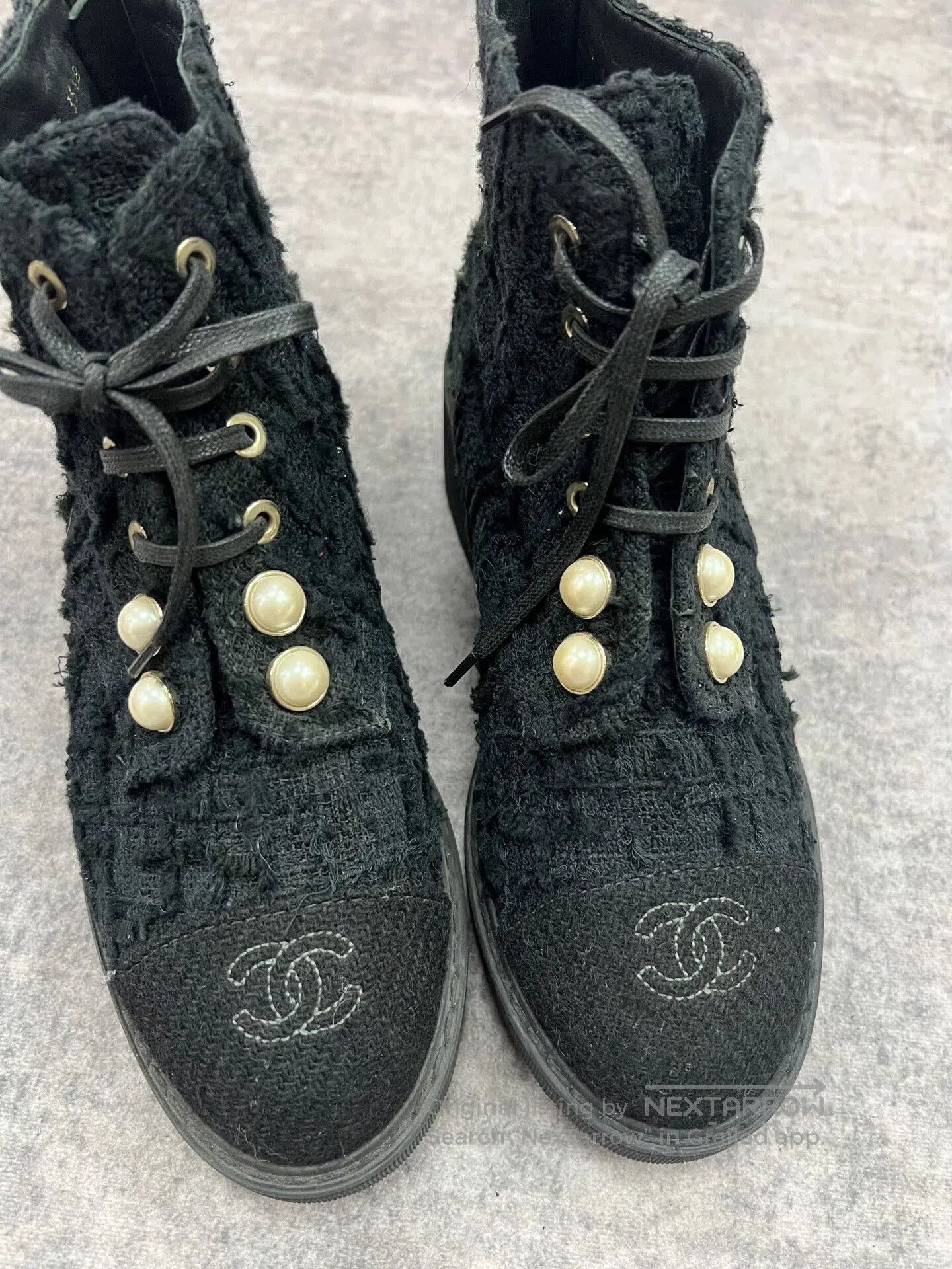 Chanel Chanel Pearl Wool Short Boots. Size US 5 / IT 35 - 3 Thumbnail