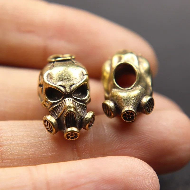 Handmade 3Pcs Biochemical Skull Knife Beads Paracord Bead Zipper Size ONE SIZE - 6 Thumbnail