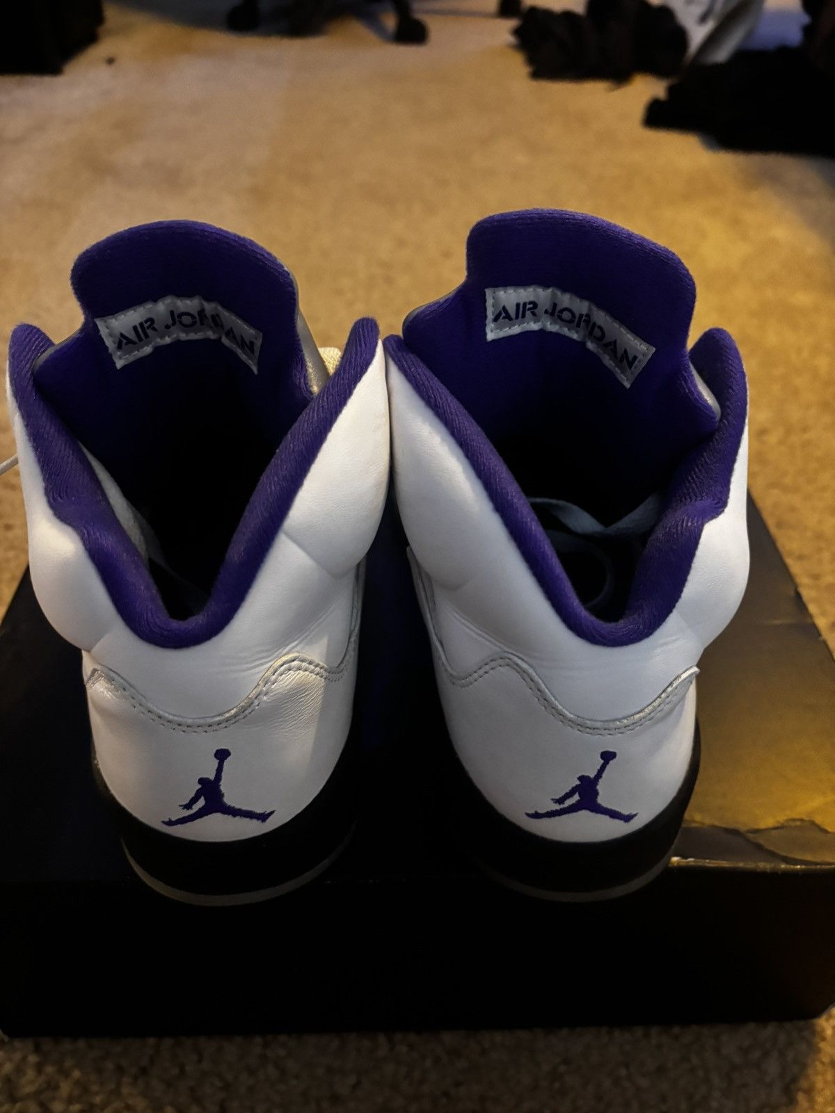 Jordan Brand Sz 8 Jordan 5 Concord White Purple Black Suede Leather Size US 8 / EU 41 - 4 Thumbnail