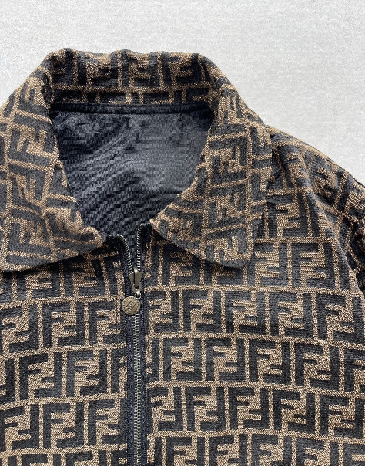 Fendi 🔥VINTAGE FENDI ROMA ZUCCA MONOGRAM PATTERN REVERSIBLE JACKET Size US L / EU 52-54 / 3 - 10 Thumbnail