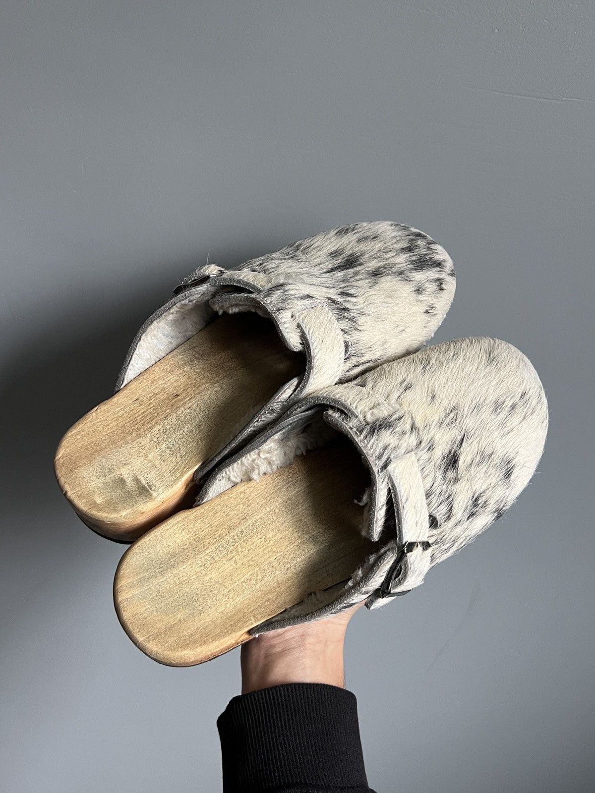 Handmade × Vintage Devich Bezay Vintage Cow Print Woody Clogs Size US 10 / IT 40 - 7 Thumbnail