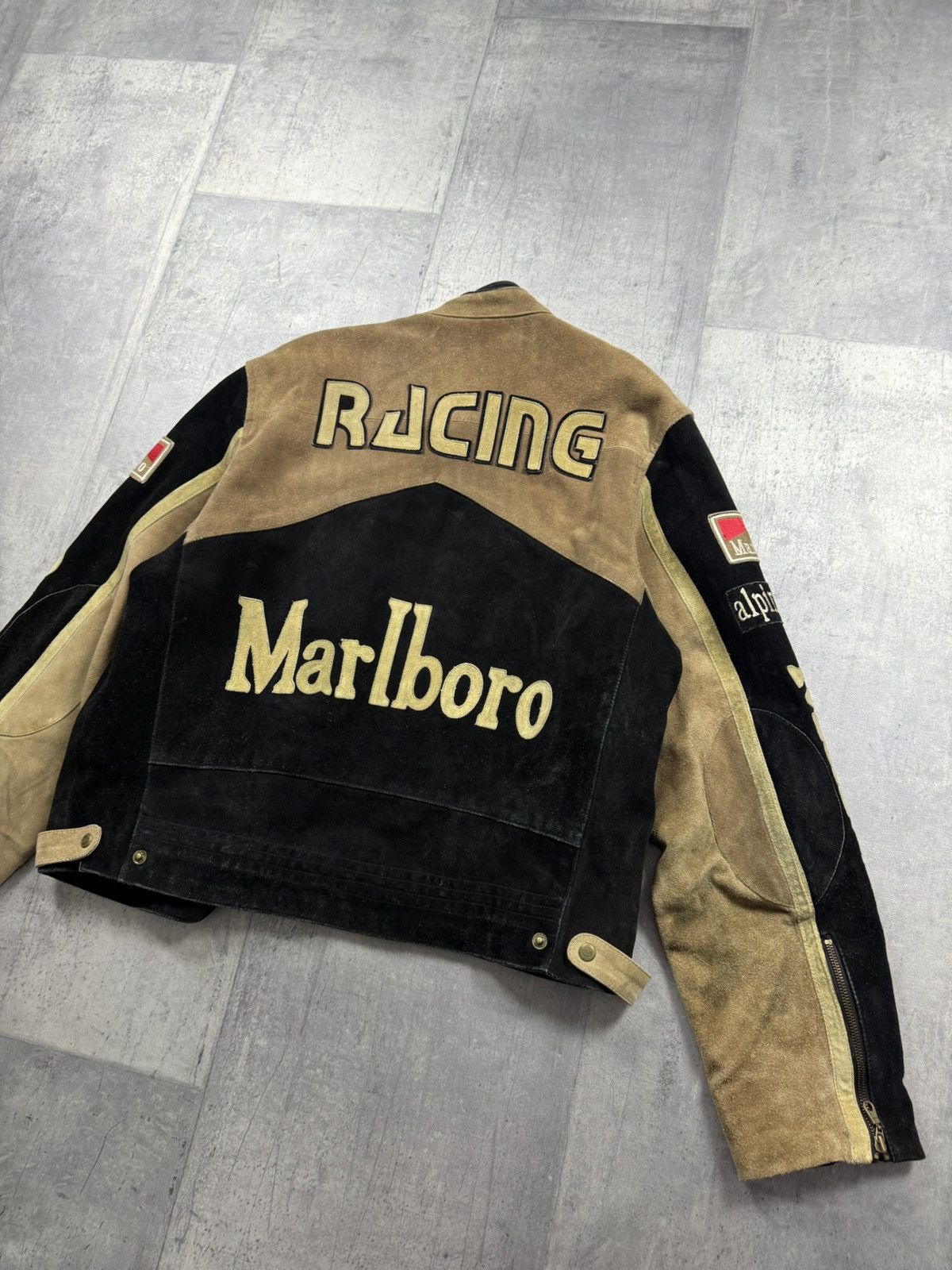 Marlboro Marlboro vintage leather jacket race jacket Size US XL / EU 56 / 4 - 19 Thumbnail