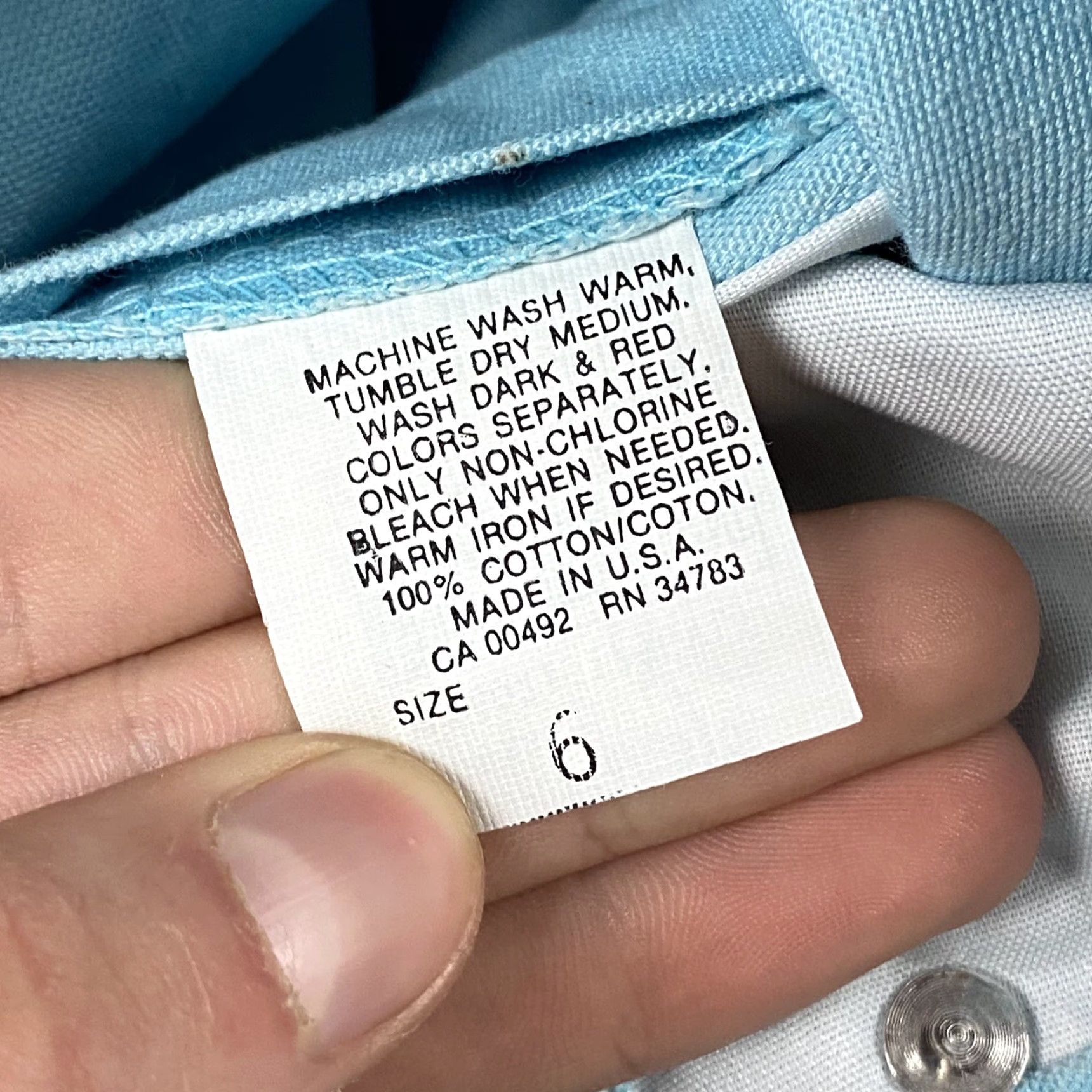 Lee VINTAGE Lee Jeans Clothing Bottoms Women's Size 6 Light Blue Cotton 1970s Straight Hippy Style Size 28" / US 6 / IT 42 - 6 Thumbnail