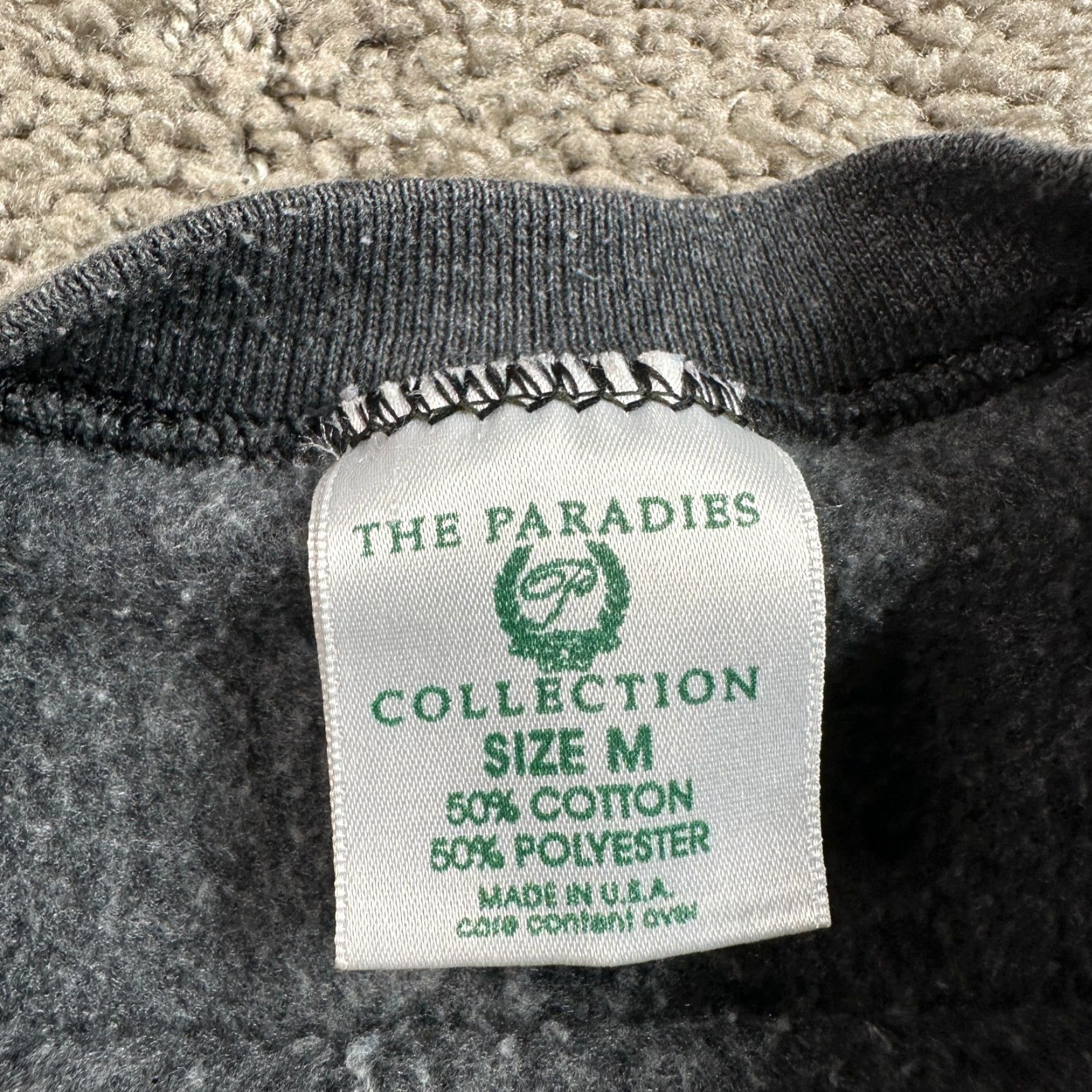Vintage VINTAGE Paradies Collection Sweatshirt Mens M Sarasota Florida 90s Logo Gray Cotton Polyester Knit Crew Neck All Seasons USA Made Size US M / EU 48-50 / 2 - 6 Thumbnail