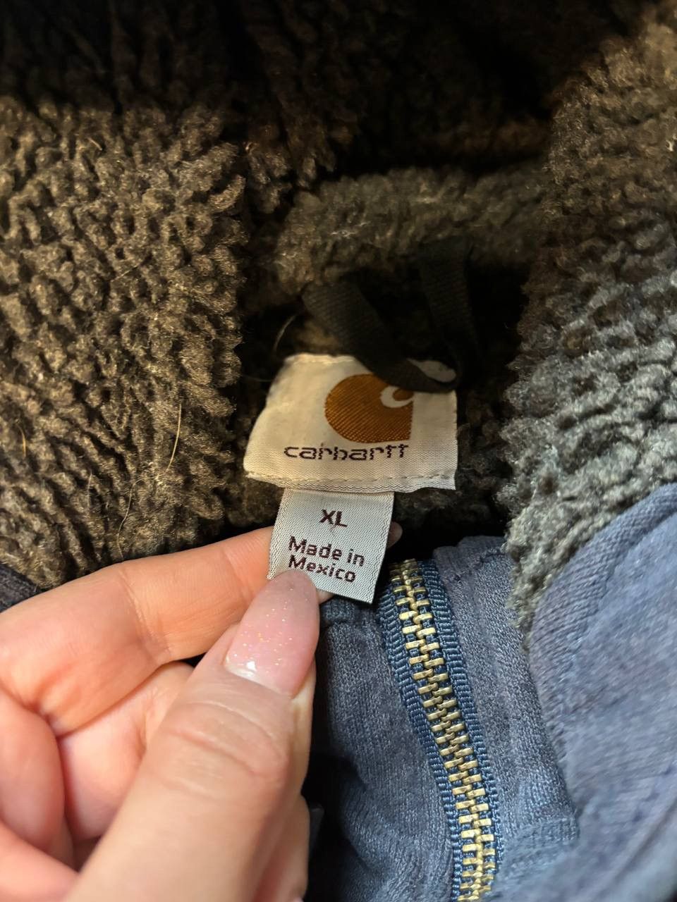 Carhartt × Japanese Brand × Vintage Vintage Y2K Carhartt Quilt Lined Active Zip Up Hoodie Jacket Size US XL / EU 56 / 4 - 6 Thumbnail