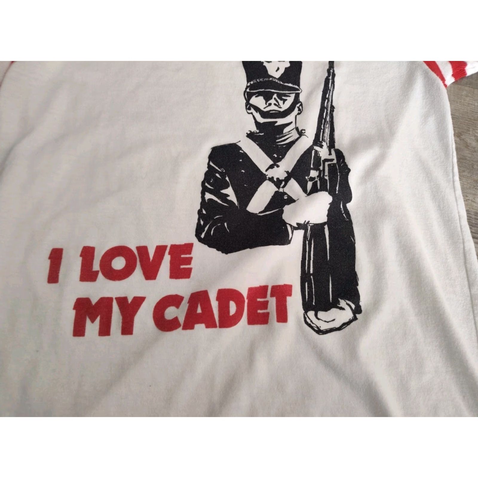 Vintage VINTAGE Artex Tee Shirt "Love My Cadet" White Medium USA Made Single Stitch Size US M / EU 48-50 / 2 - 5 Thumbnail