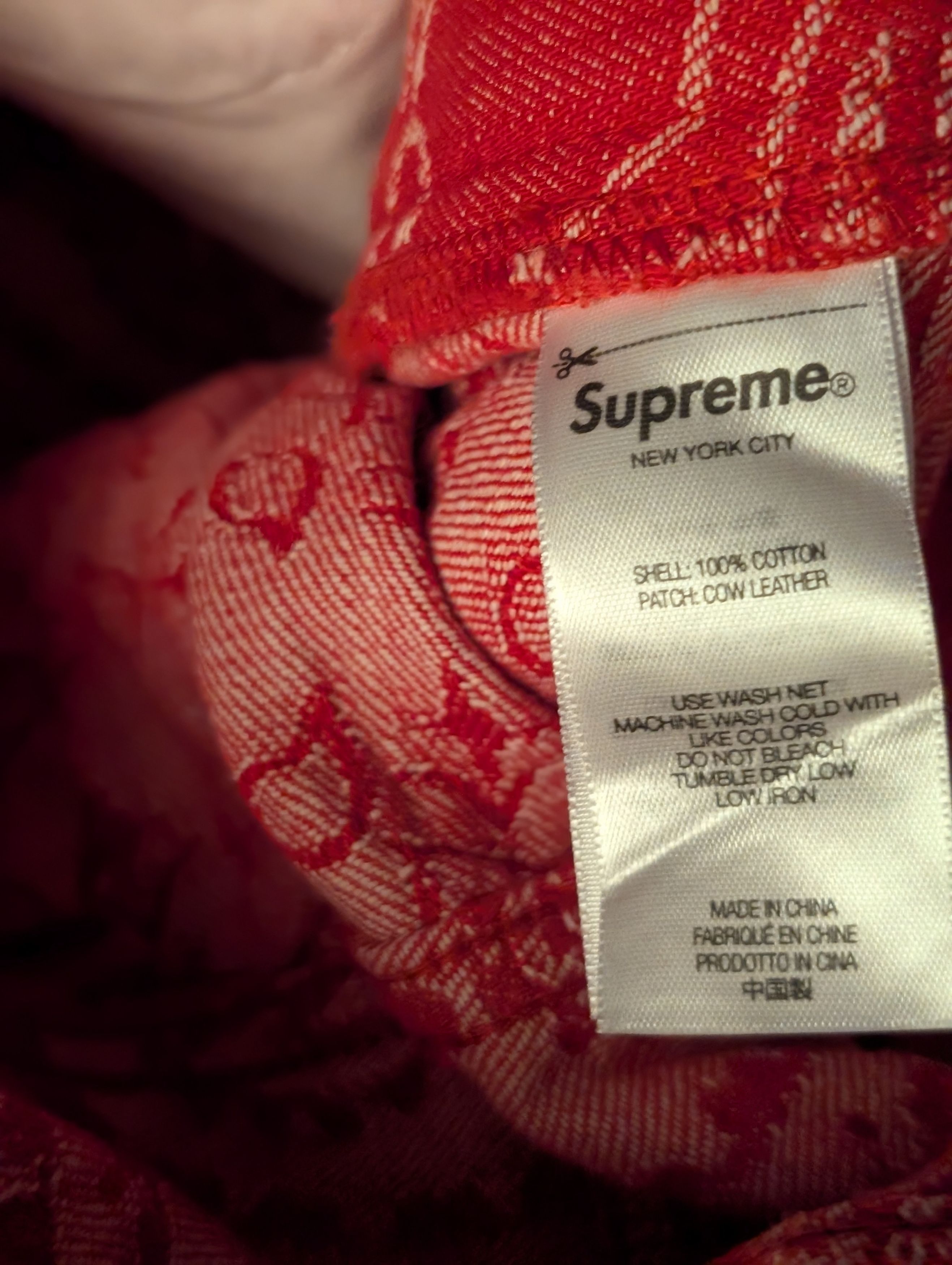 Supreme Supreme Bandana Jacquard Denim Red 36 SS25 Size US 36 / EU 52 - 6 Thumbnail