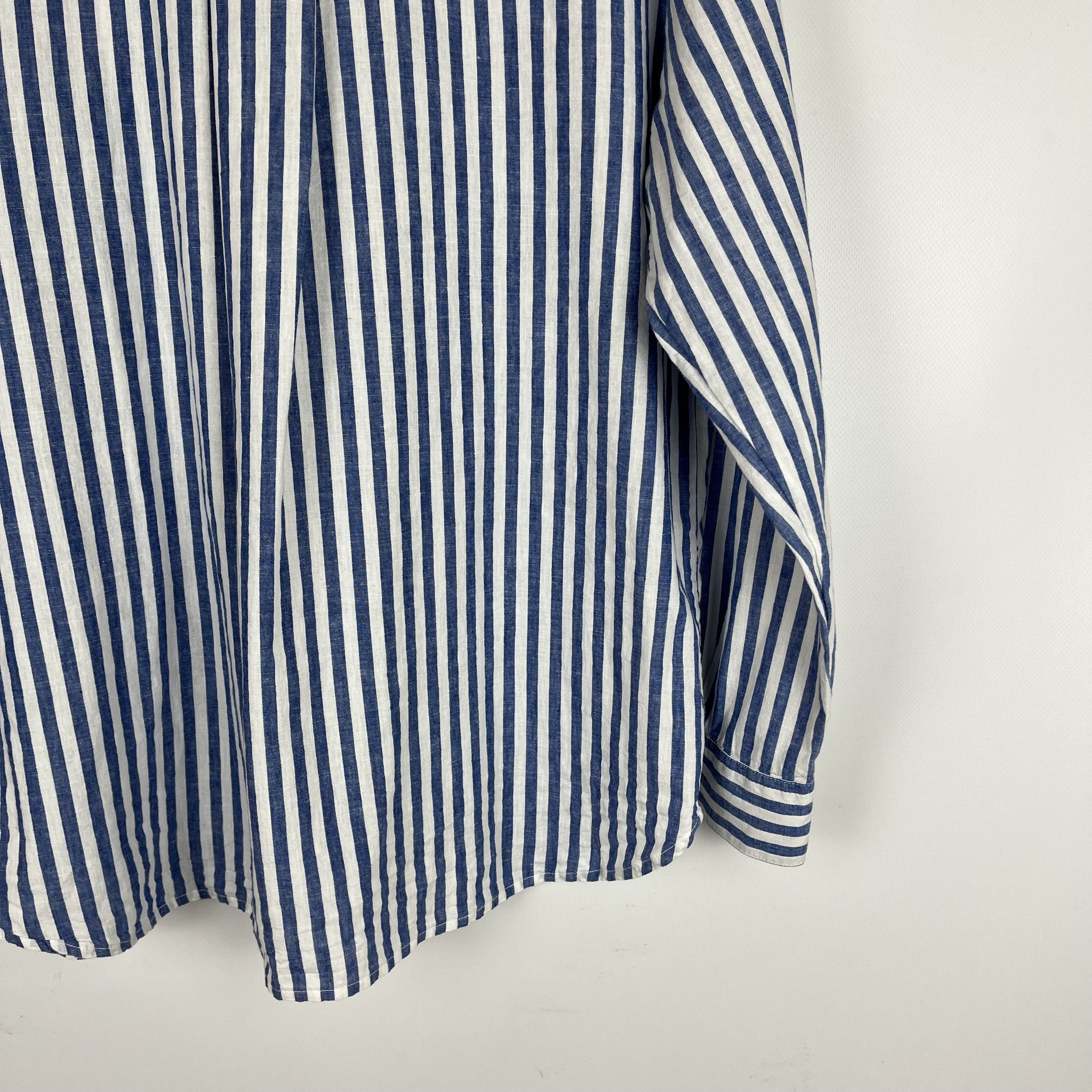 Sezane Ladies Sezane Button Up Stripped Blue Max Shirt Size XXS / US 00 / IT 34 - 17 Thumbnail