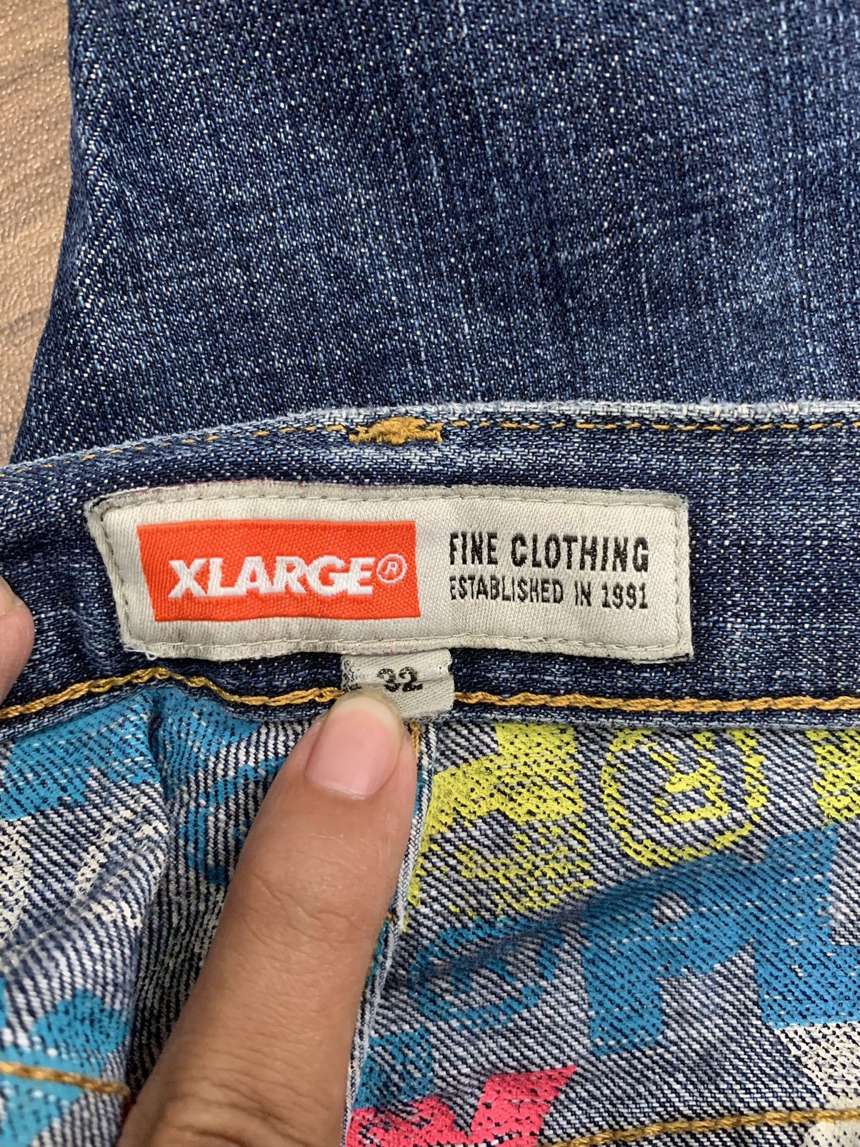 X-LARGE × Xlarge XLarge Denim Jeans Full Print Size US 32 / EU 48 - 13 Thumbnail