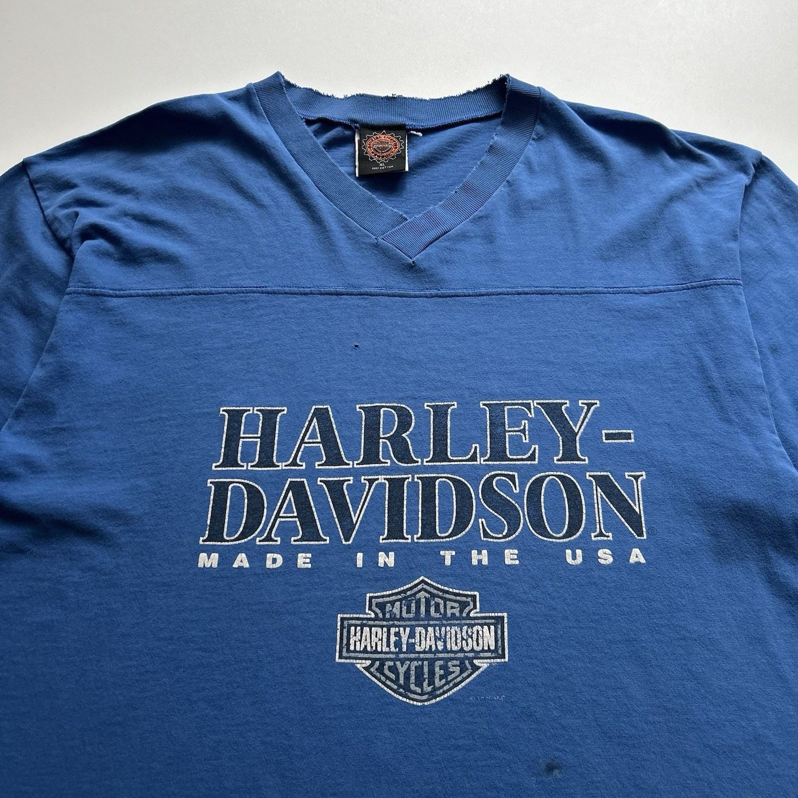 Harley Davidson × Vintage Vintage 90s Harley Davidson Shirt V Neck XL Made In The USA Size US XL / EU 56 / 4 - 2 Thumbnail