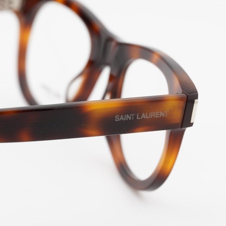 Saint Laurent Paris Saint Laurent SL571 OPT 003 Eyeglasses Havana 49mm Round Size ONE SIZE - 6 Thumbnail