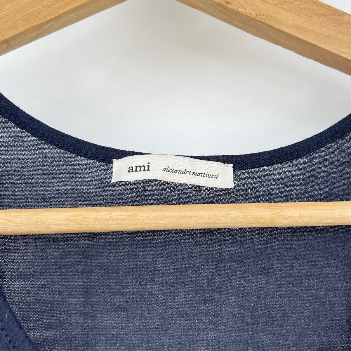 AMI AMI Paris | Low Cut Fluid Tank Top in Navy Blue M Size M / US 6-8 / IT 42-44 - 4 Thumbnail