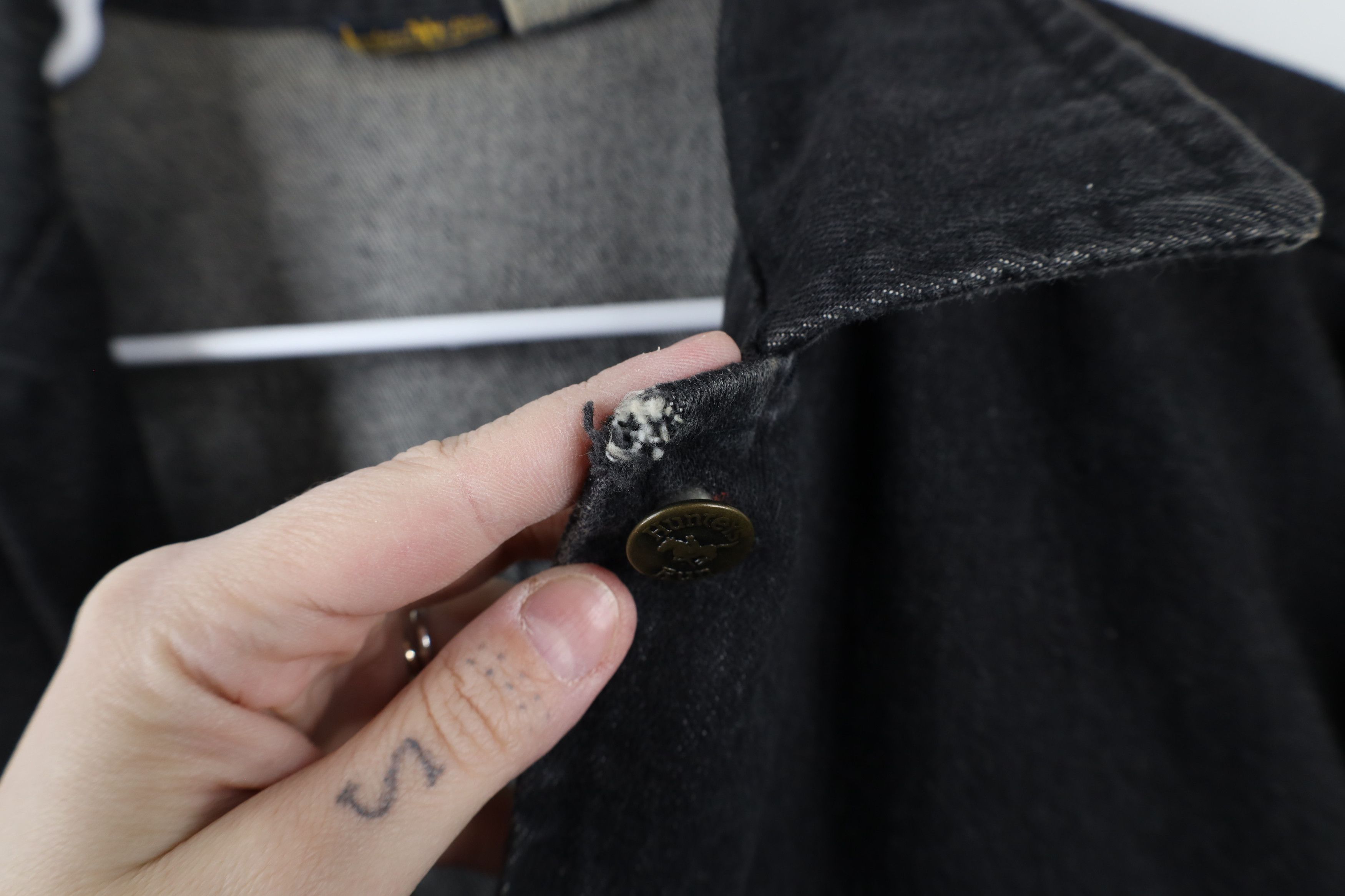 Vintage Vintage 90s Streetwear Baggy Denim Jean Trucker Jacket Black Size XL / US 12-14 / IT 48-50 - 12 Thumbnail