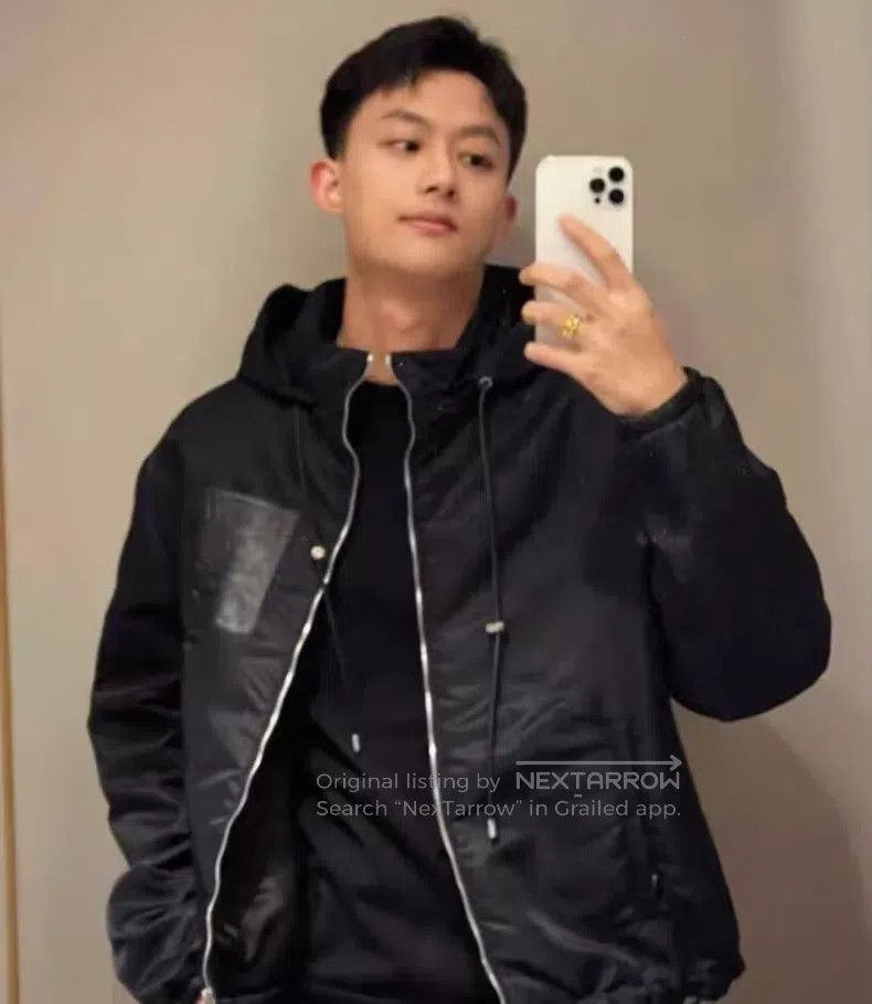 Loewe Loewe 23 Model Black Logo Leather Patch Hooded Drawstring Size US S / EU 44-46 / 1 - 7 Thumbnail