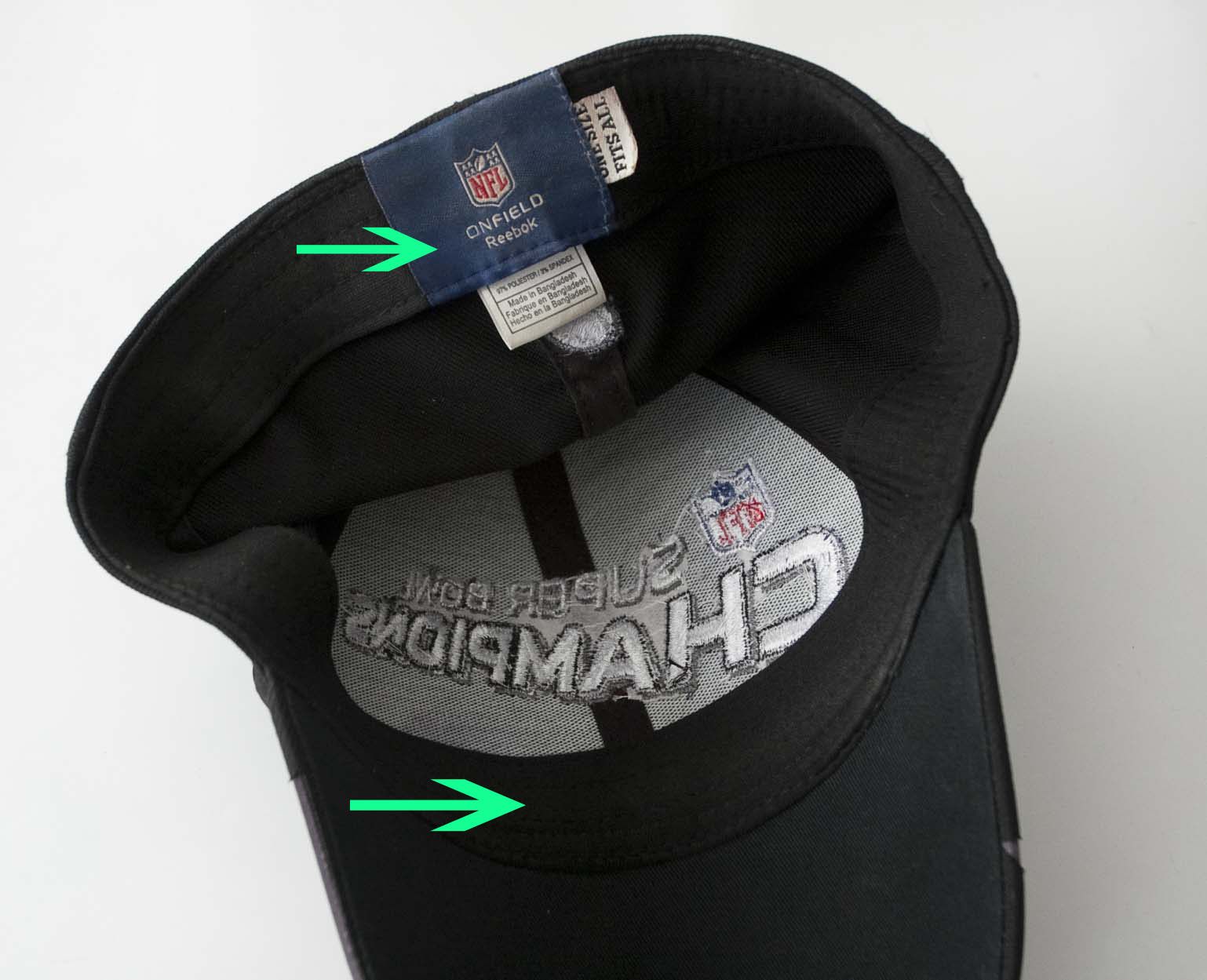 NFL × Reebok Green Bay Packers Cap Super Bowl XVL Size M/L Reebok Size ONE SIZE - 4 Thumbnail