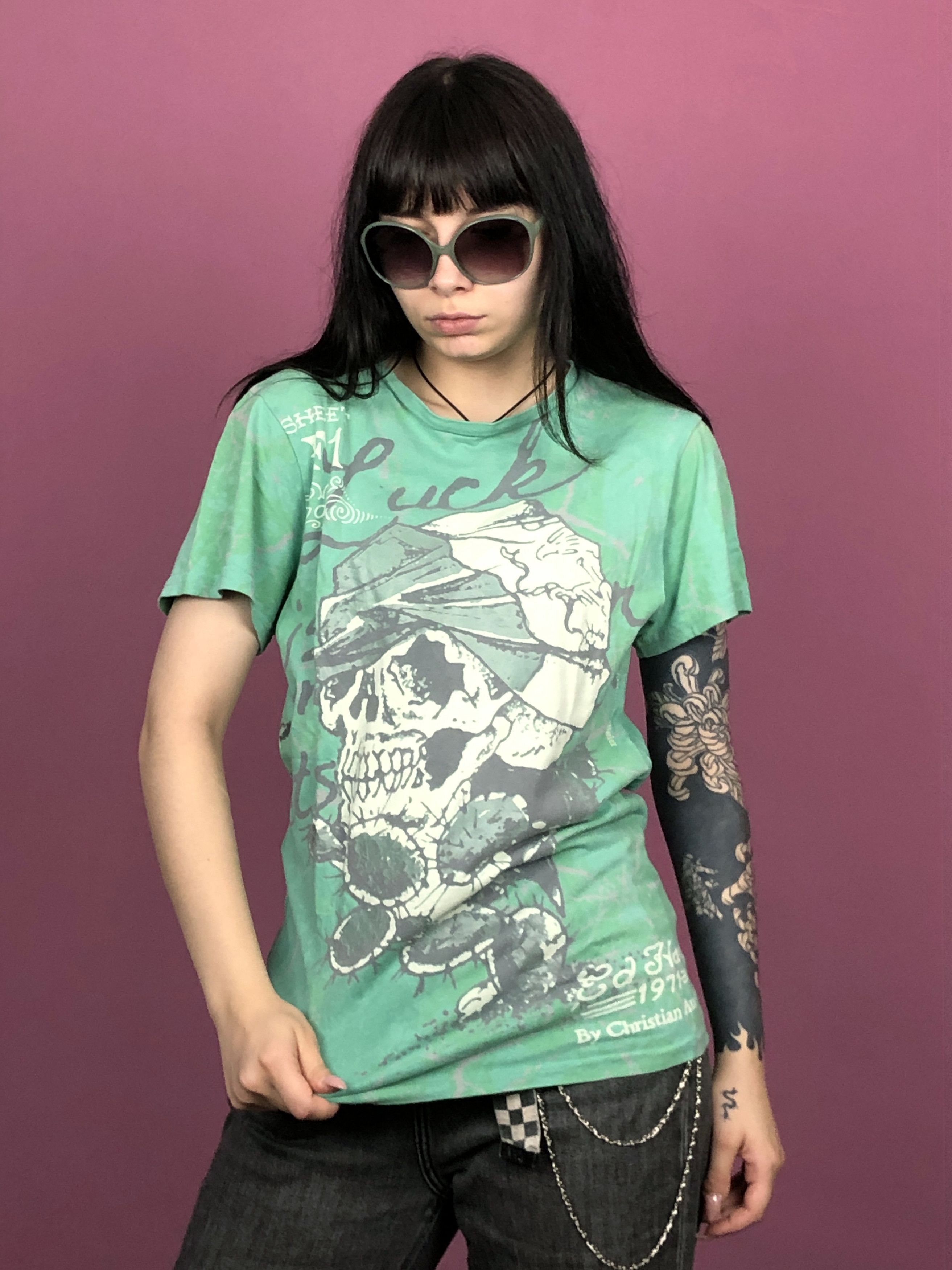 Christian Audigier × Ed Hardy Y2K Ed Hardy Vintage Women's T-Shirt - M Size M / US 6-8 / IT 42-44 - 1 Thumbnail