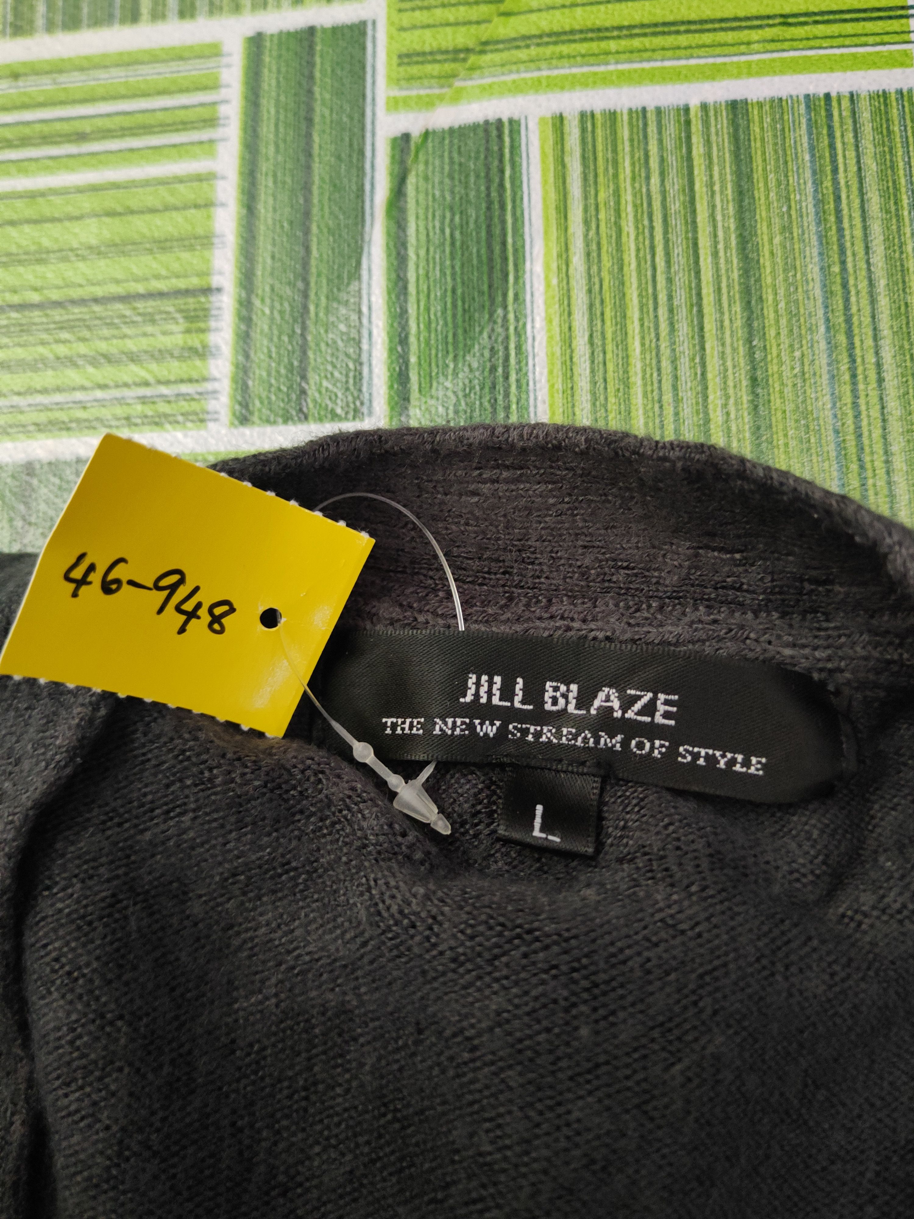 Japanese Brand DL Jill Blaze Dark Gray Knitwear Cardigan #46-948 Size L / US 10 / IT 46 - 12 Thumbnail