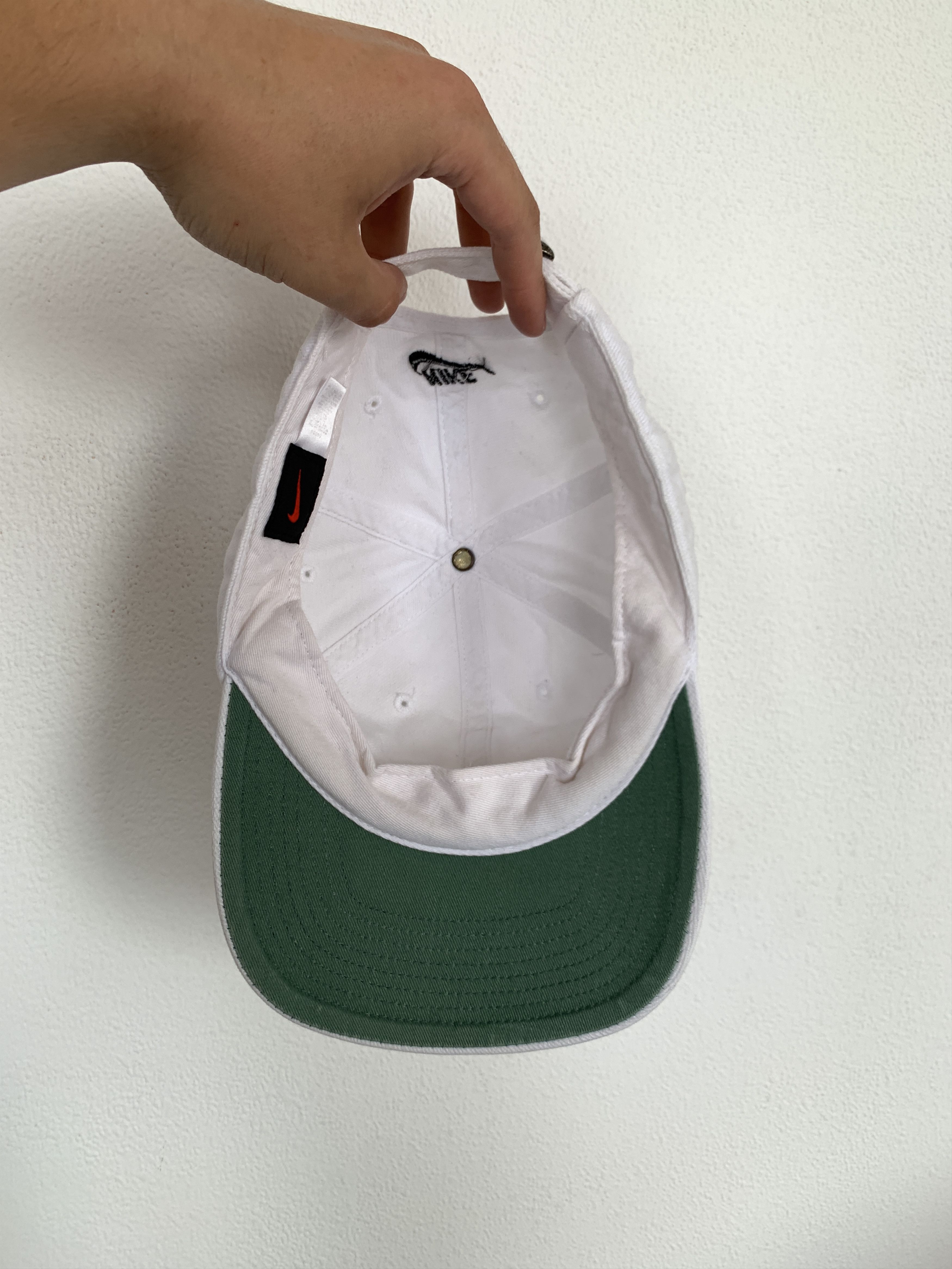 Nike Vintage Nike 90s Small Swoosh White Baseball Cap Hat OS Size ONE SIZE - 5 Thumbnail