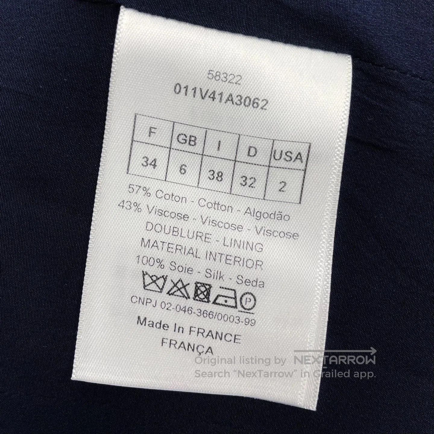 Dior Dior Navy Lapel Waistcoat Coat. Size XXS / US 00 / IT 34 - 6 Thumbnail