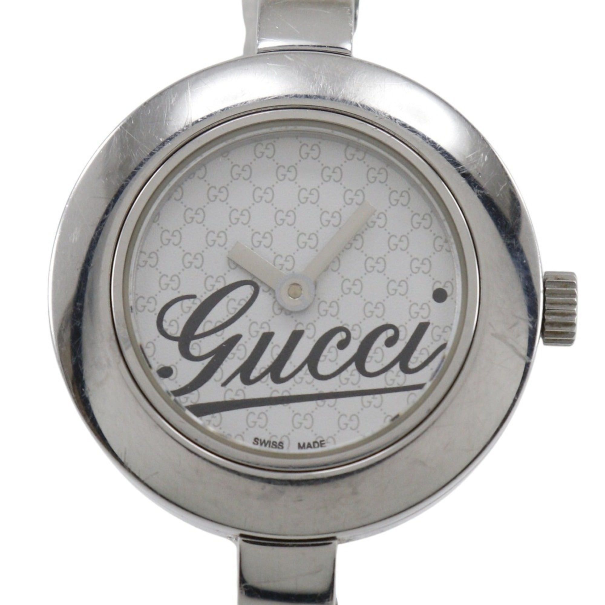 Gucci Gucci G Circle Watch Logo 105 Stainless Steel Quartz Analog Display White Dial Women's Size ONE SIZE - 1 Thumbnail