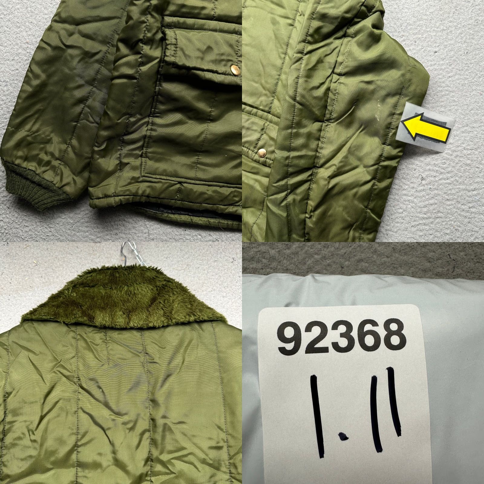 Vintage VINTAGE Zero Zone Military Jacket XL Men Green Quilted Insulated Mid-Length Full Zip Pockets Size US XL / EU 56 / 4 - 9 Thumbnail