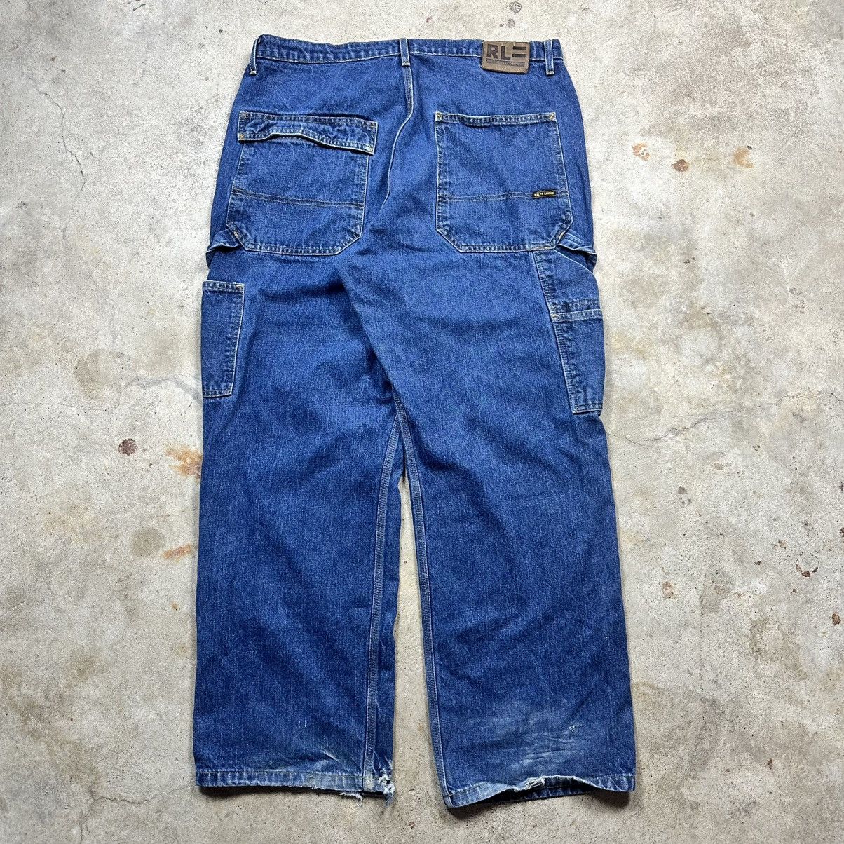 Ralph Lauren Vintage Y2K Ralph Lauren Double Knee Carpenter Denim Jeans Size US 36 / EU 52 - 7 Thumbnail