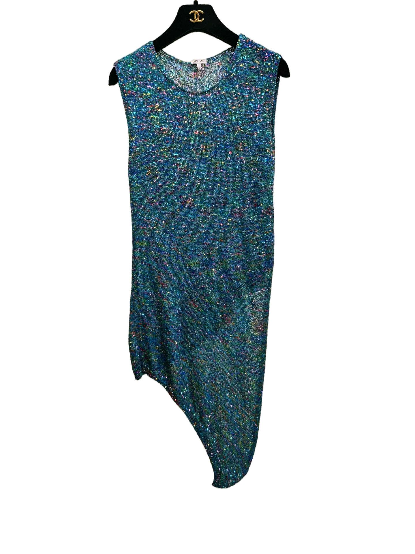 Loewe LOEWE Sequin Asymmetric Sleeveless Top Size US S / EU 44-46 / 1 - 1 Thumbnail