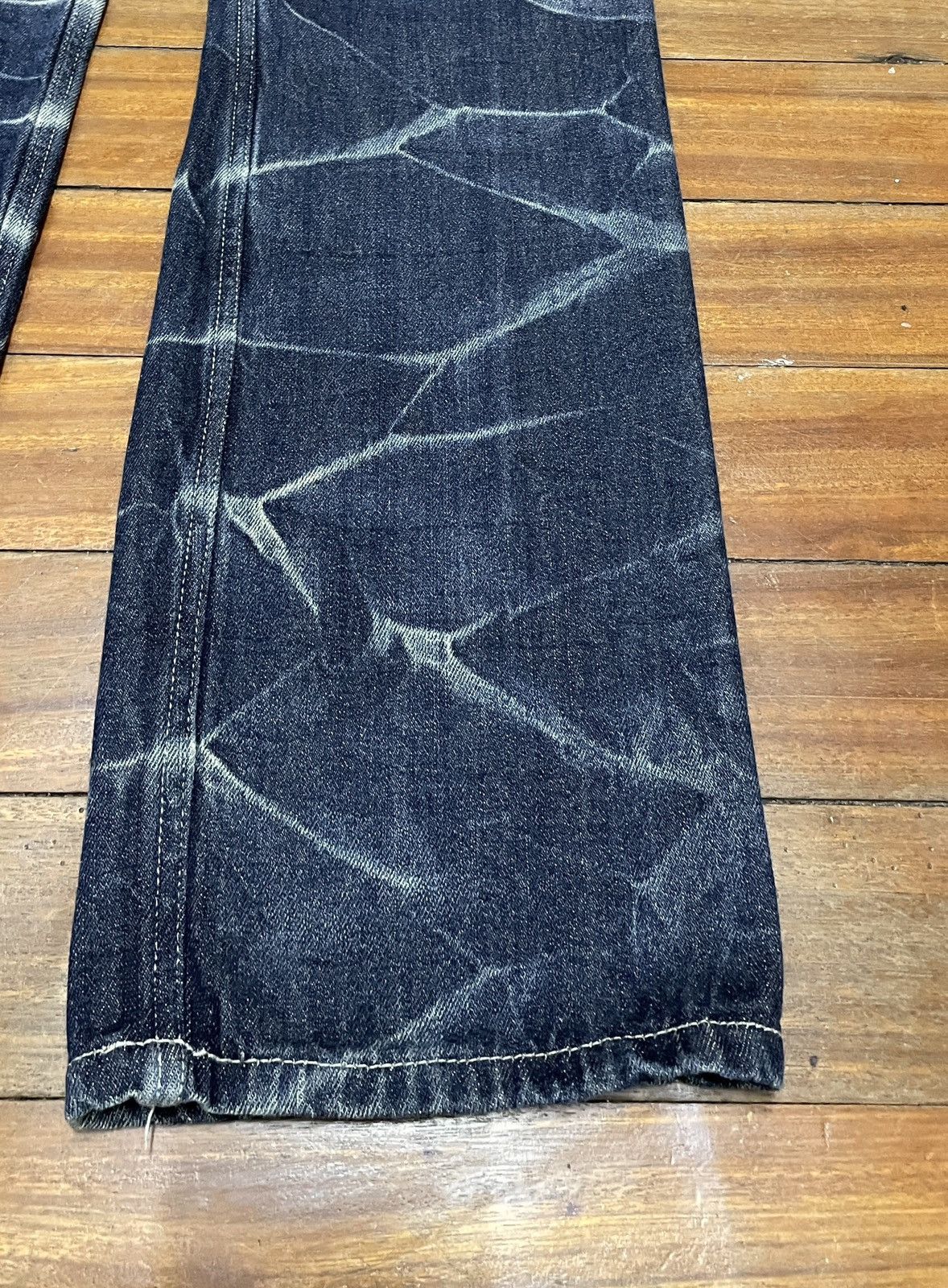 14th Addiction × Japanese Brand × Le Grande Bleu (L.G.B.) Rare Design Vintage Brand Double Focus Tactical Jeans 1990s Size US 33 - 8 Thumbnail