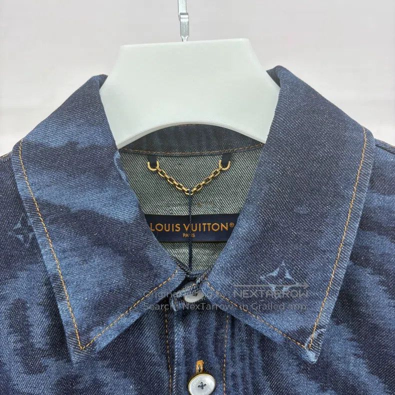 Louis Vuitton Louis Vuitton FW25 wood grain rendered short sleeve shirt Size US XL / EU 56 / 4 - 3 Thumbnail