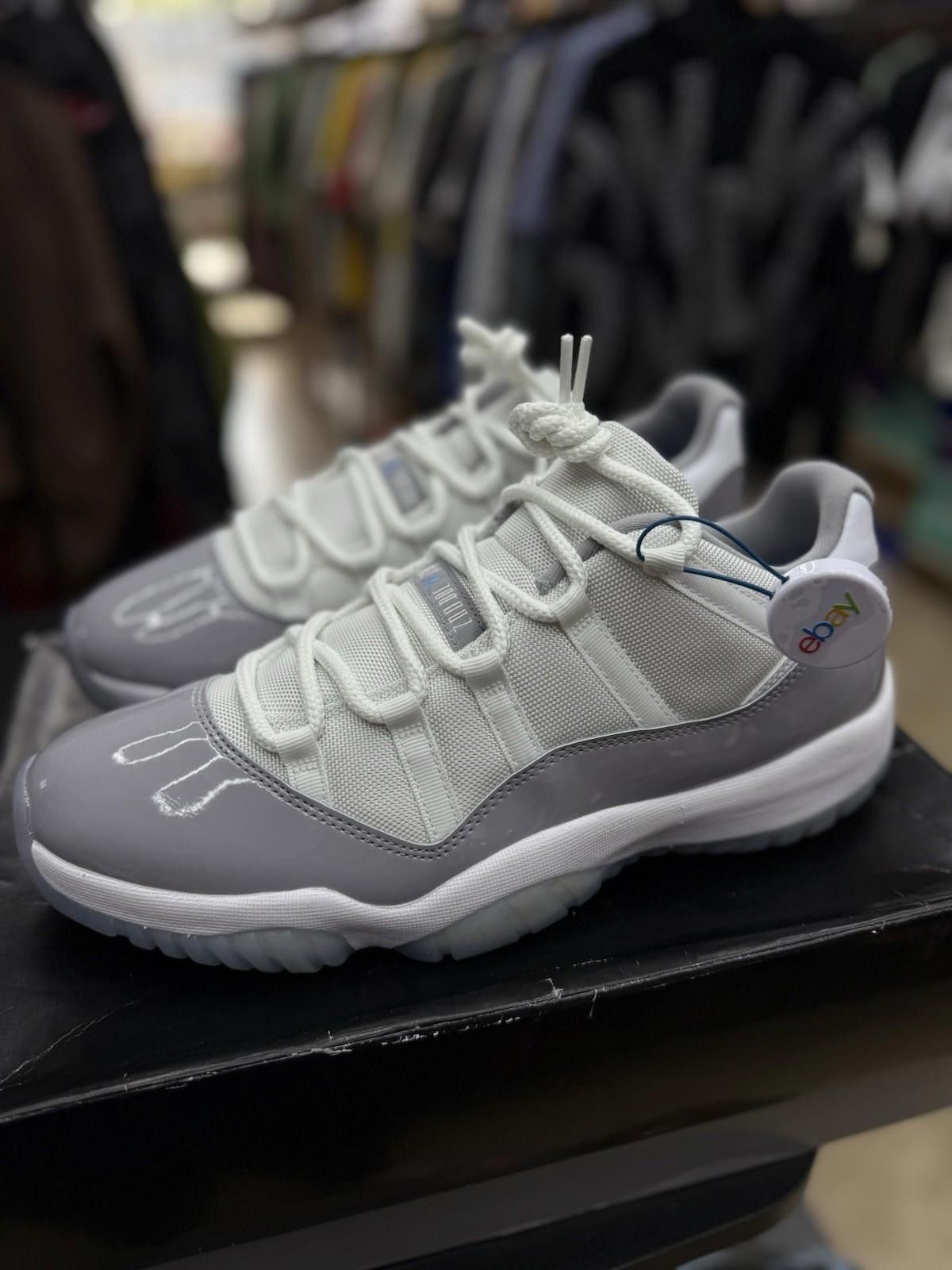 Jordan Brand Air Jordan 11 Retro Low Cement Grey White UNC Blue Size 13 Size US 13 / EU 46 - 3 Thumbnail