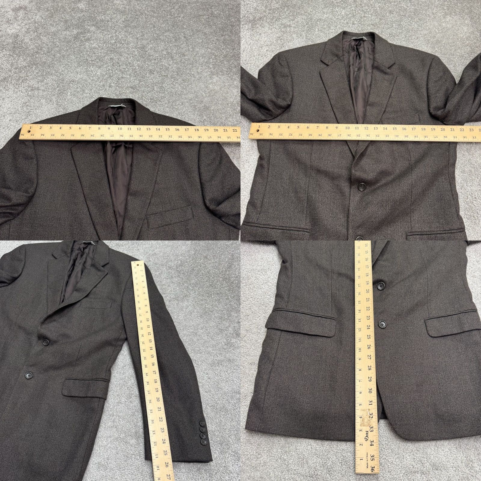 Joseph Joseph & Feiss Blazer Jacket Mens 42 long Brown Lambswool Classic Workwear Size 42R - 8 Thumbnail