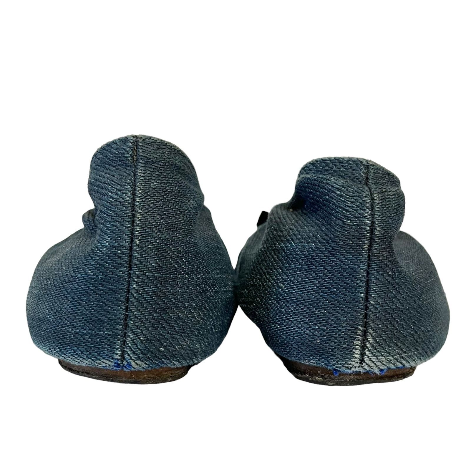 Acne Studios × Lanvin Lanvin x Acne Denim Grosgrain Bow Ballet Flats Shoes Size US 6 / IT 36 - 4 Thumbnail