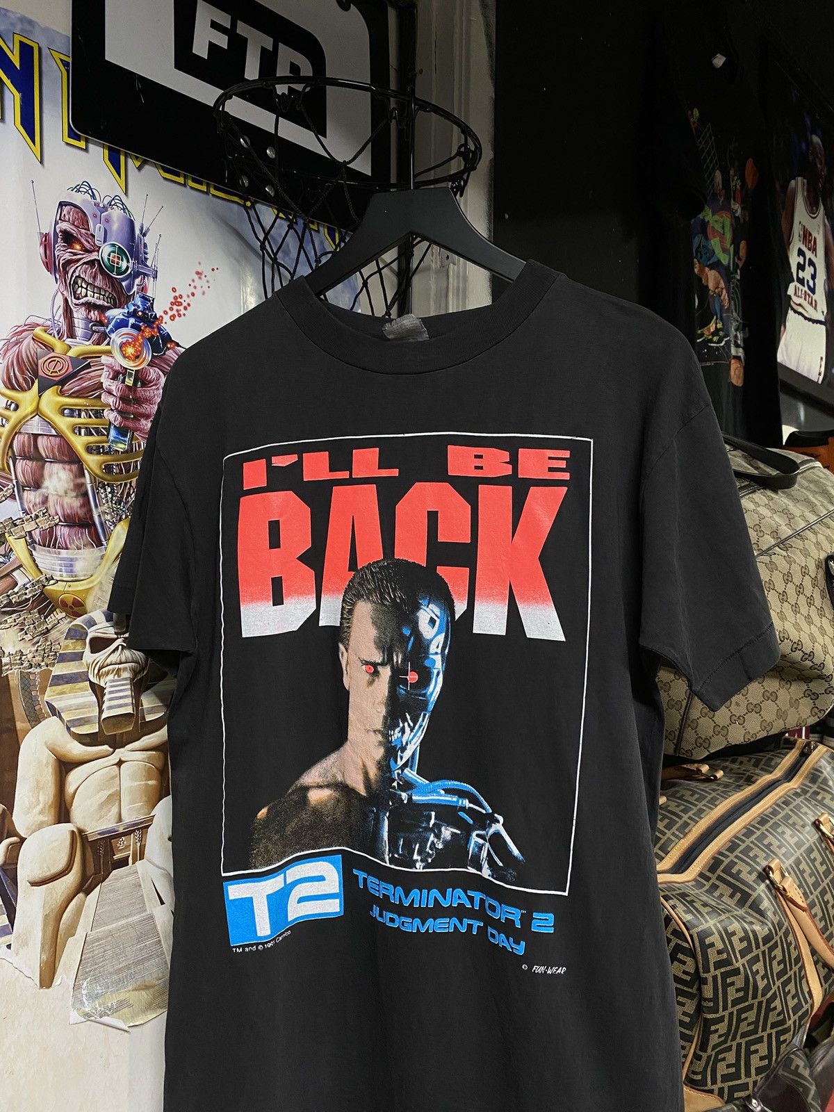 Vintage 1991 Terminator T2 Movie T-Shirt Adult T-Shirt Large