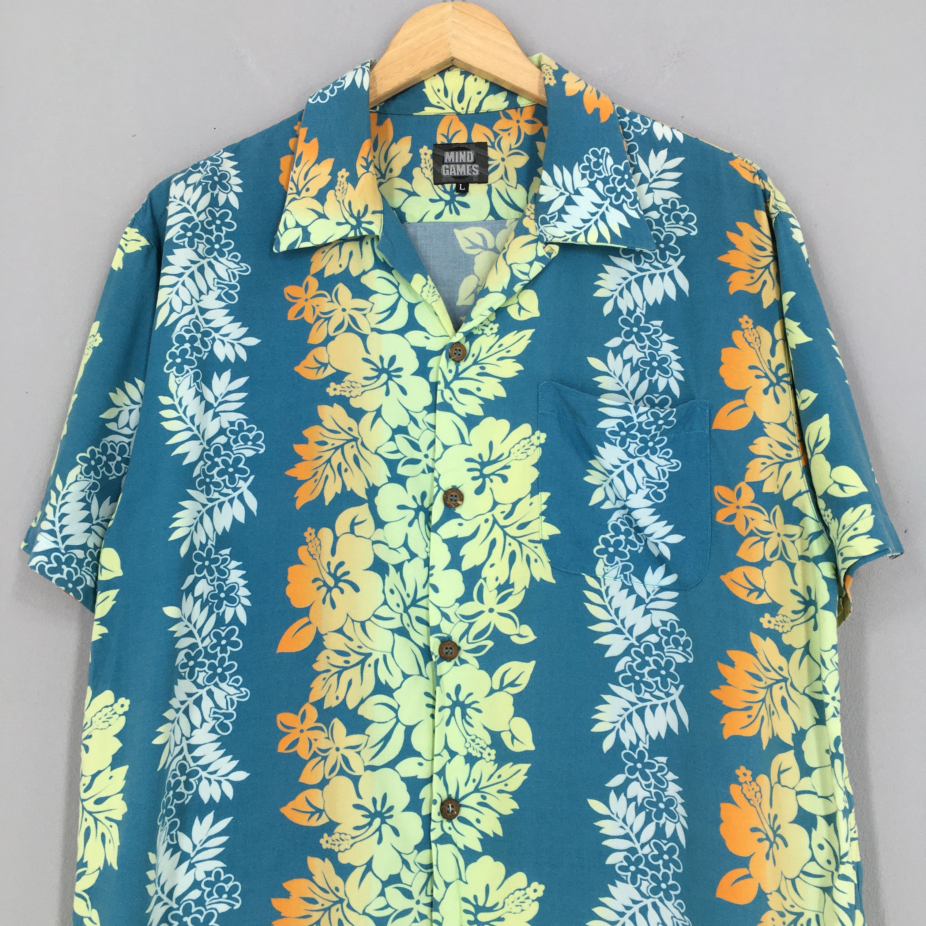 Vintage Vintage Hawaiian Hibiscus Flower Tropical Hawaii Shirt Size US M / EU 48-50 / 2 - 2 Thumbnail