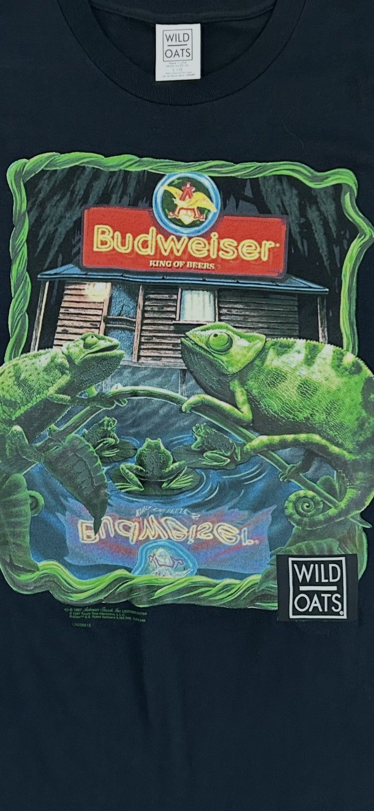Vintage Vintage Talking Super Bowl Budweiser T-shirt Size US L / EU 52-54 / 3 - 4 Thumbnail