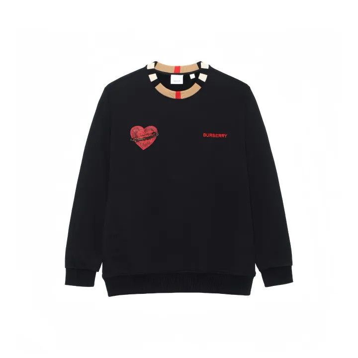Burberry Burberry Gothic Heart Embroidered Sweatshirt Size US S / EU 44-46 / 1 - 1 Thumbnail